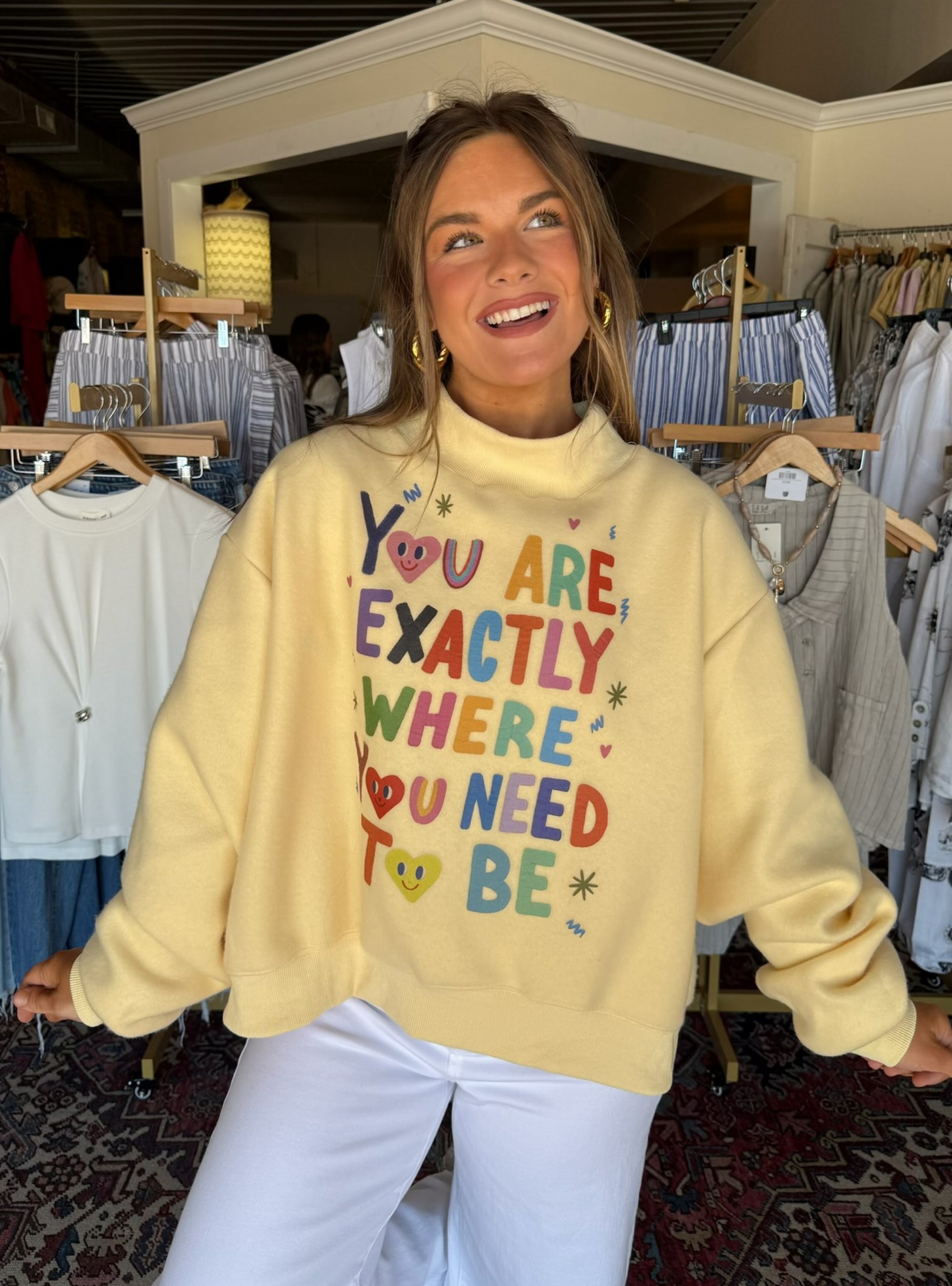 Good Life Reversible Mock Neck Sweatshirt