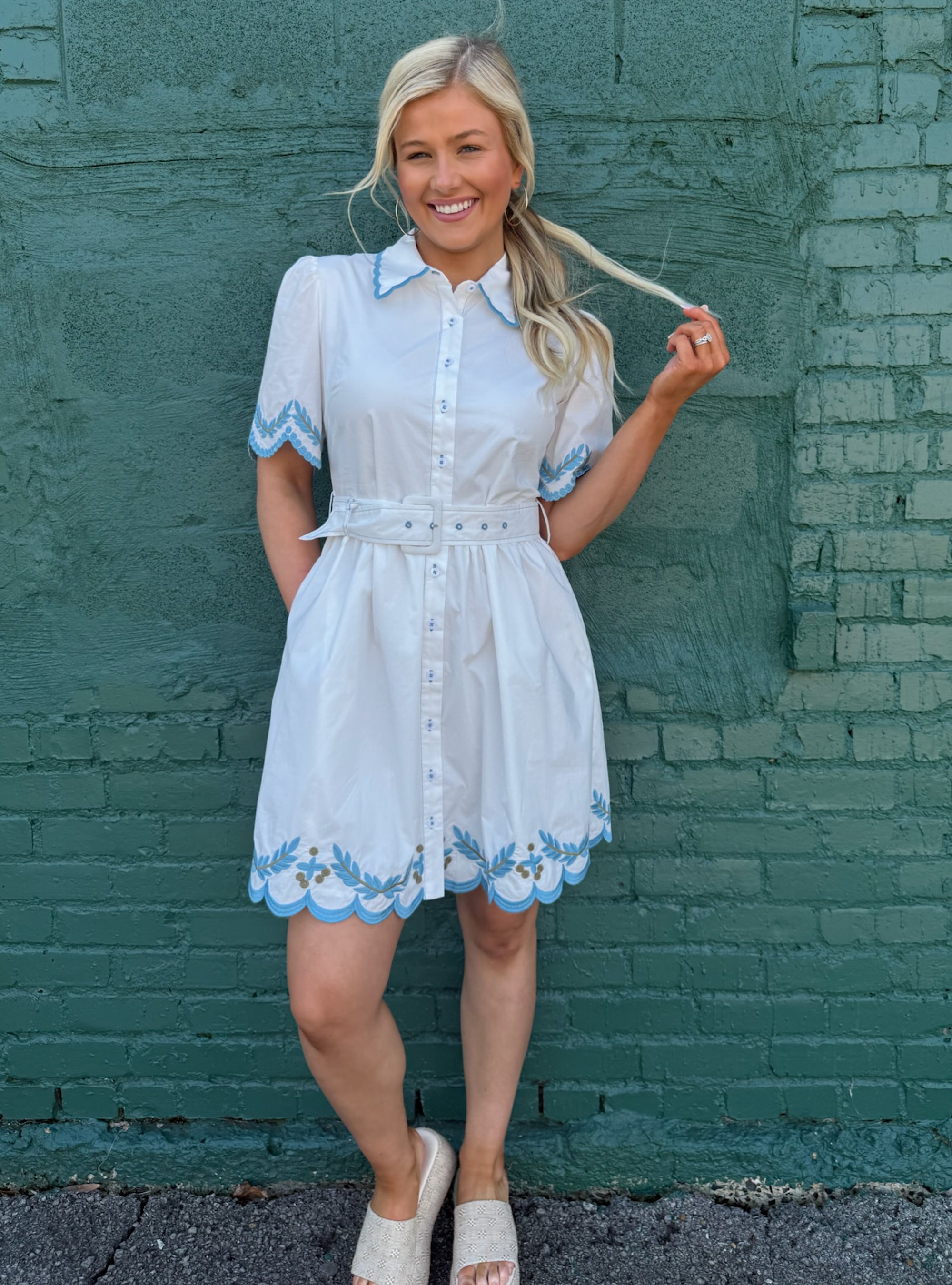 Light &amp; Lovely Scalloped Dress