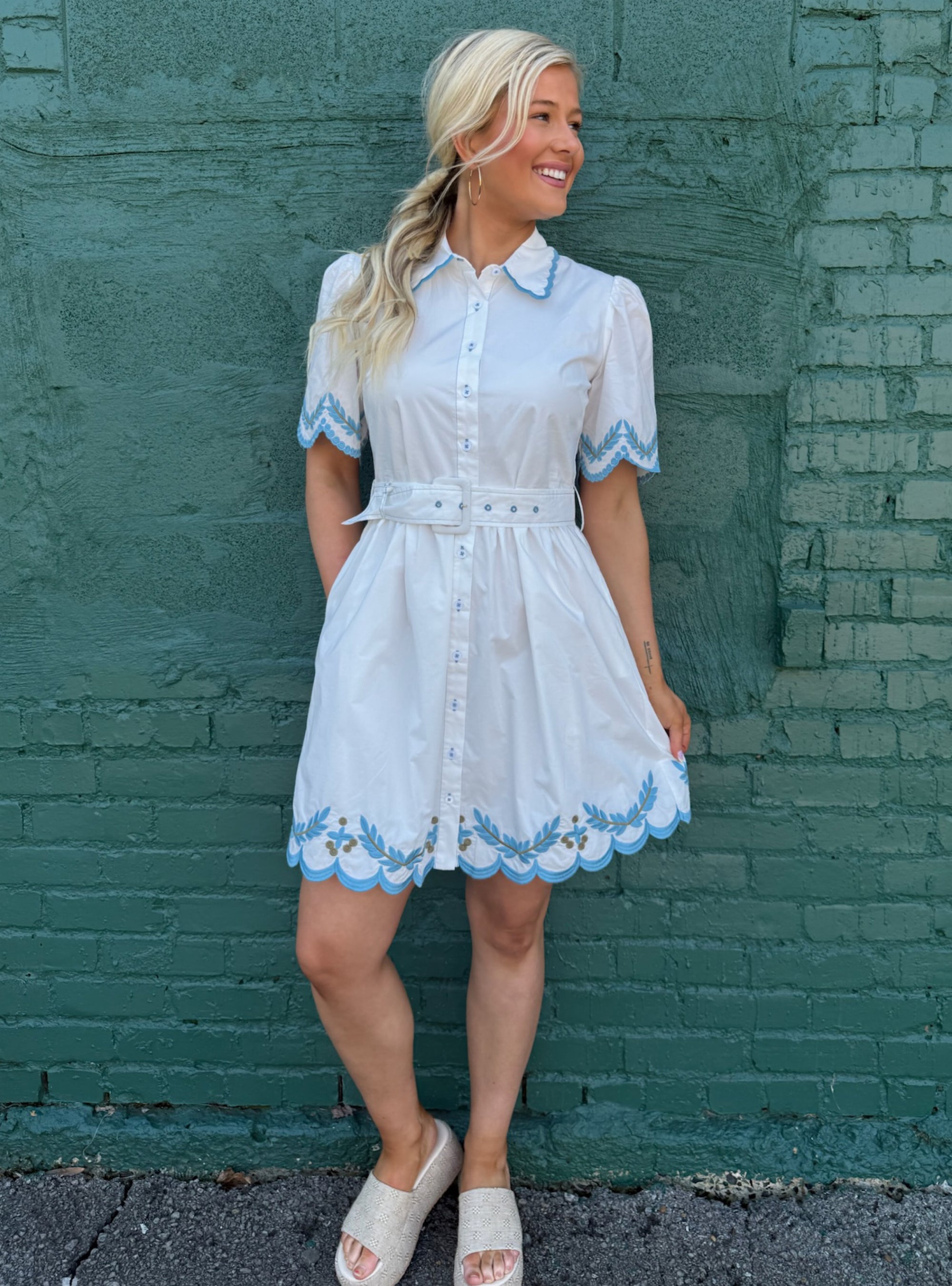 Light &amp; Lovely Scalloped Dress