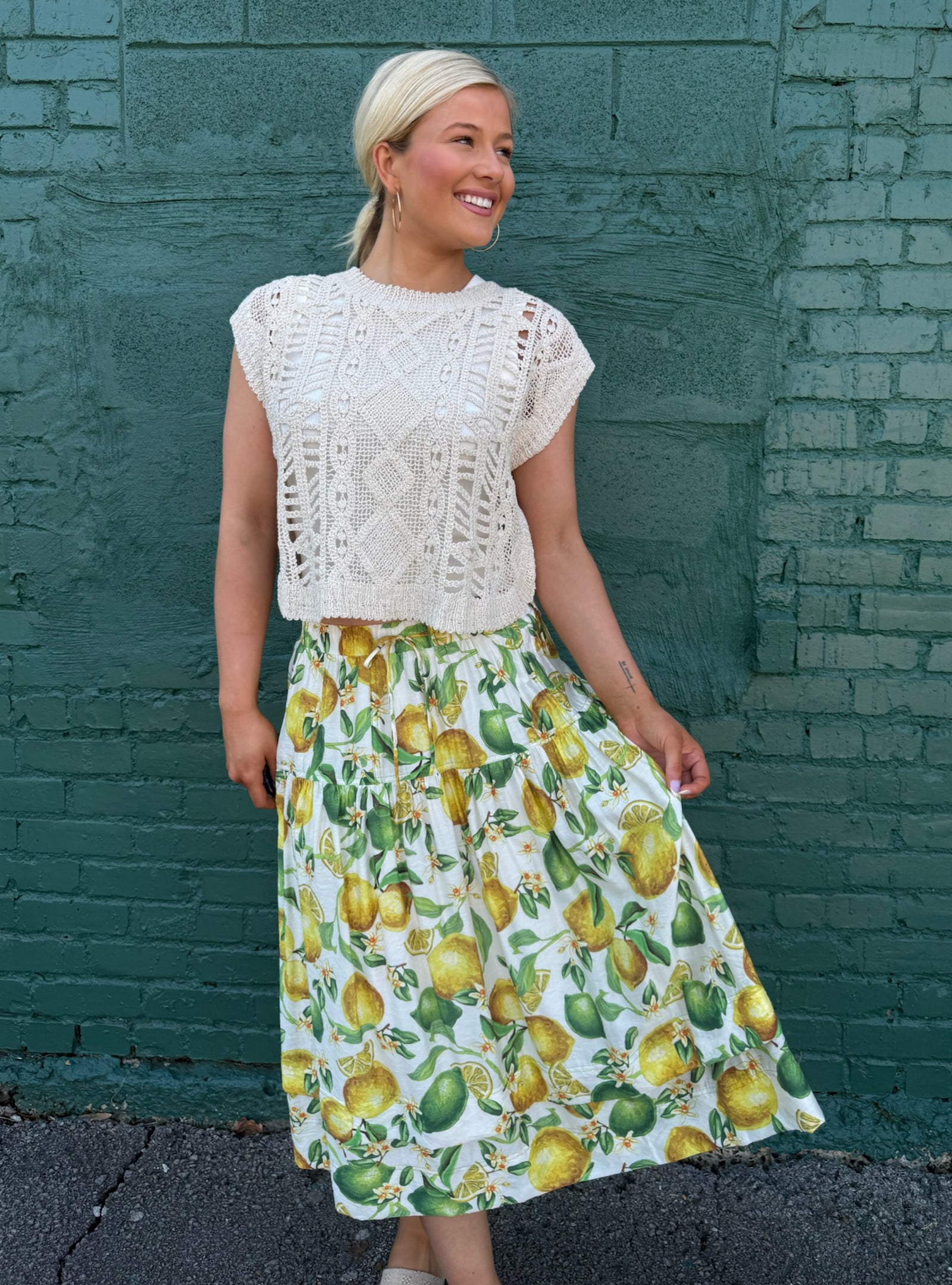 Lemon Zest Midi Skirt