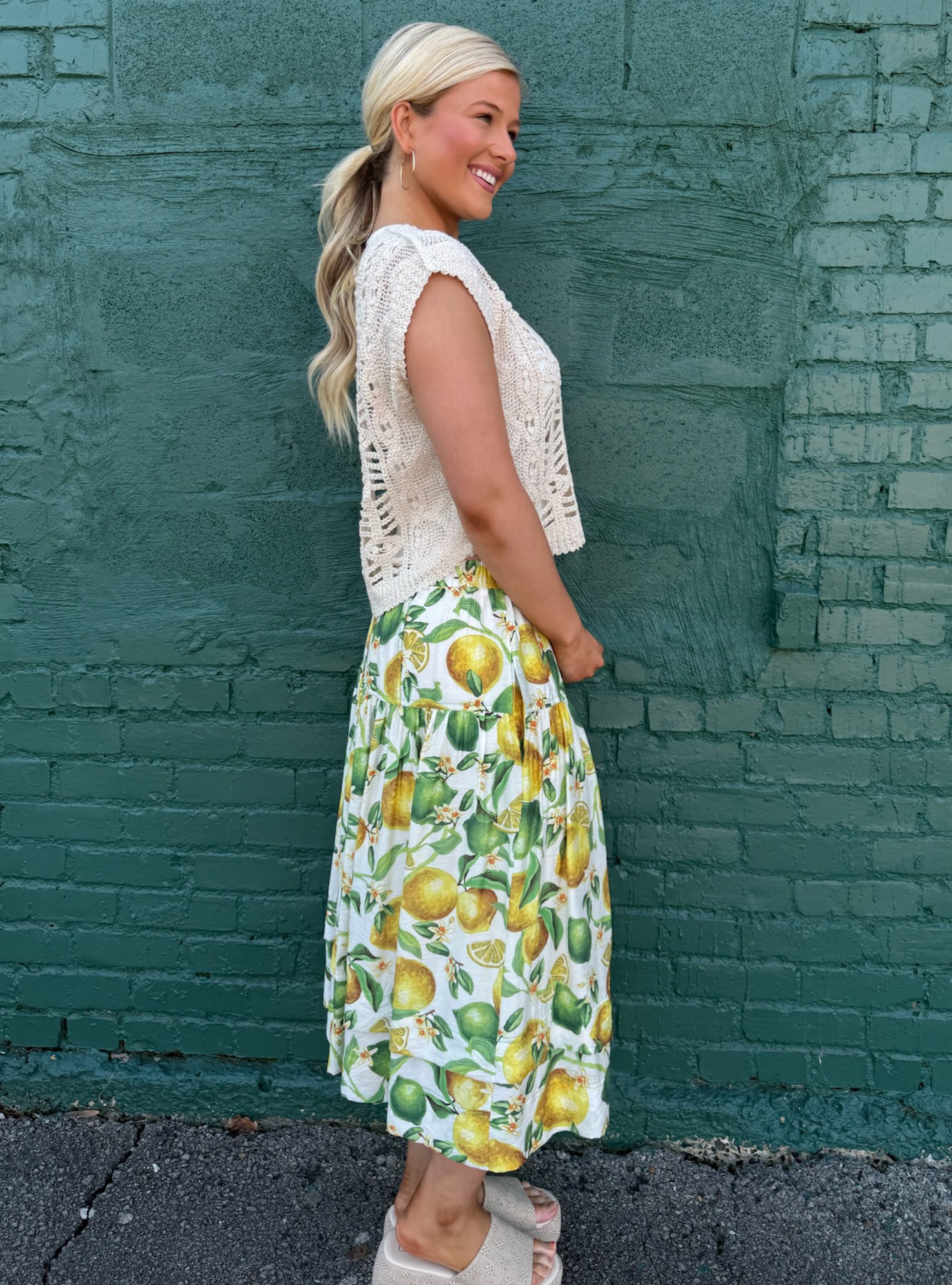 Lemon Zest Midi Skirt