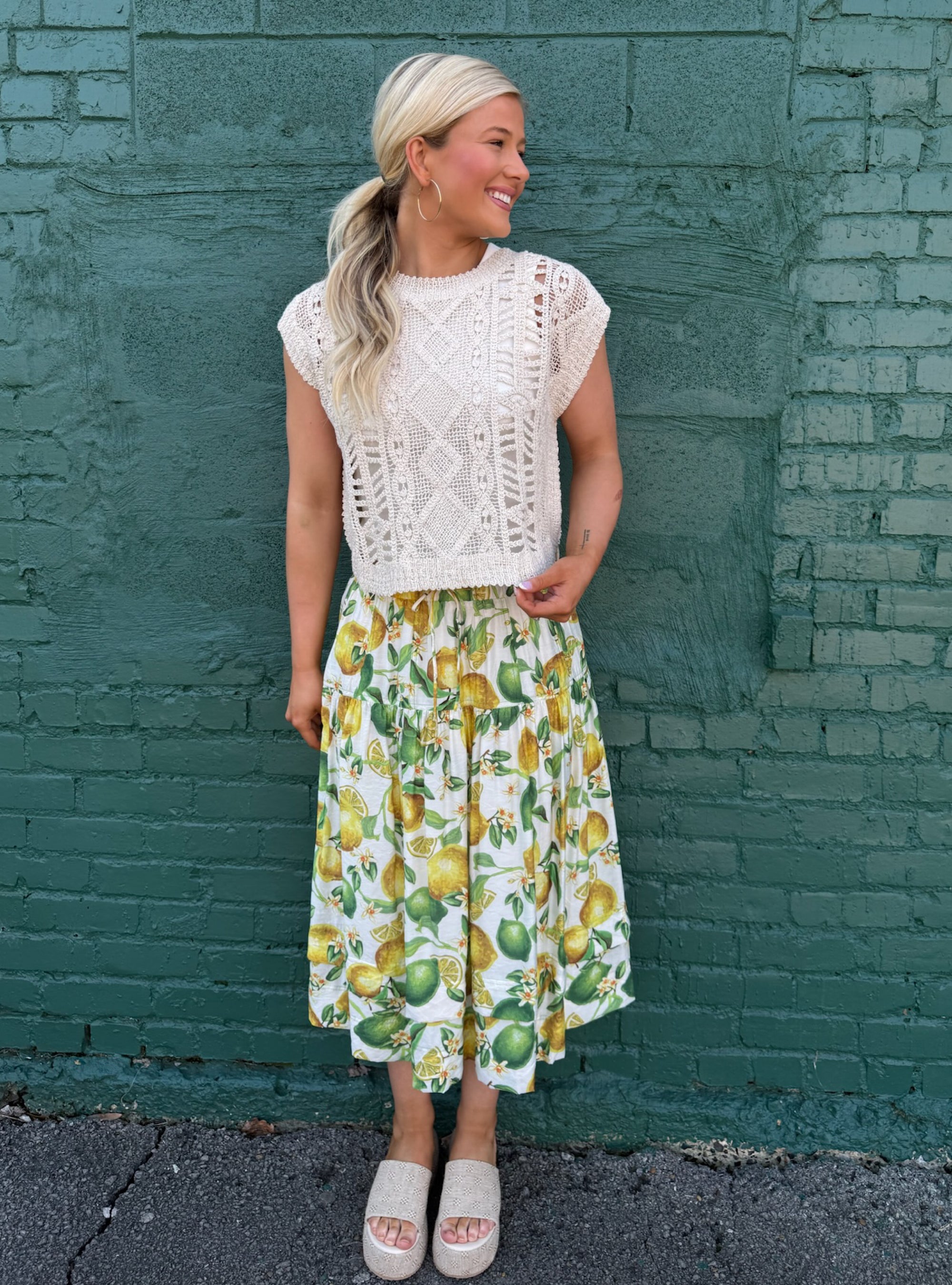 Lemon Zest Midi Skirt