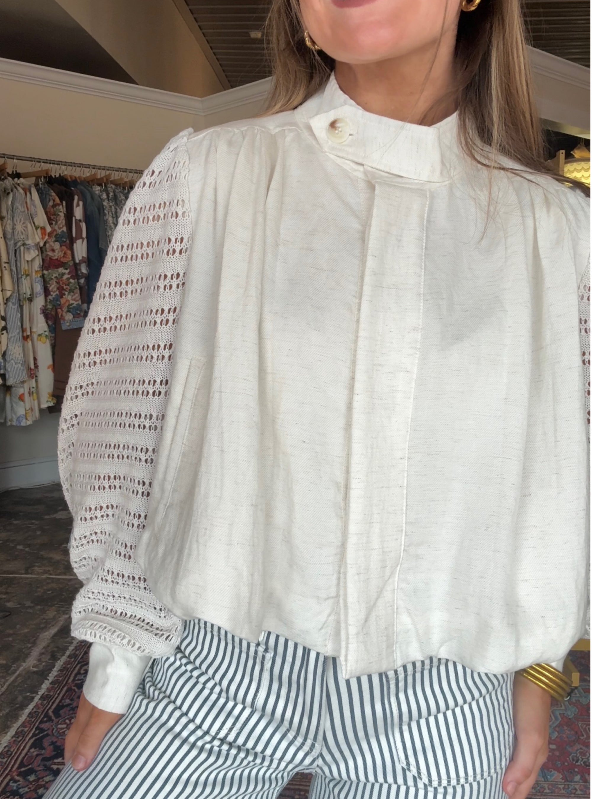 Cloud 9 Linen Blend Bubble Jacket