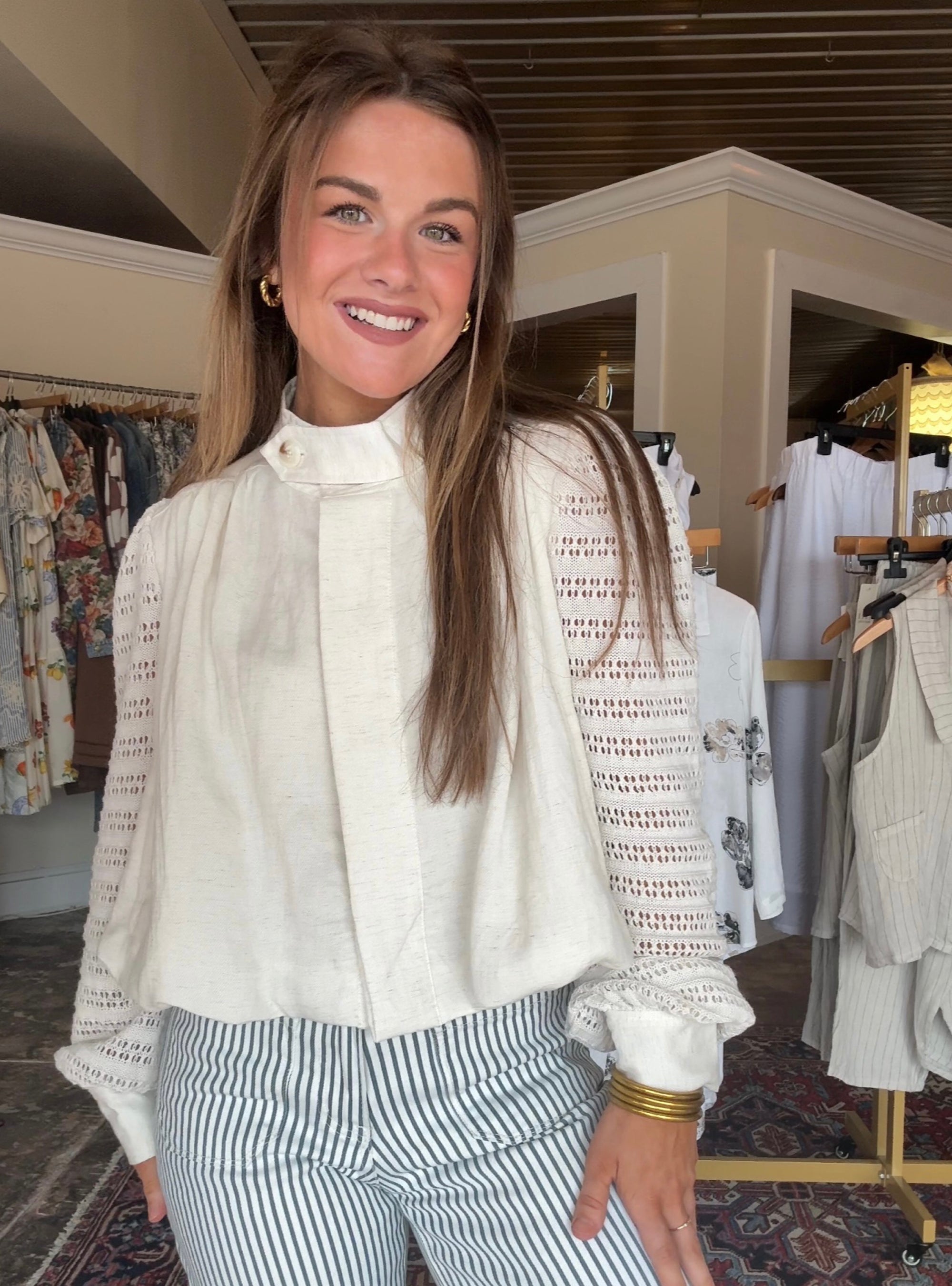 Cloud 9 Linen Blend Bubble Jacket