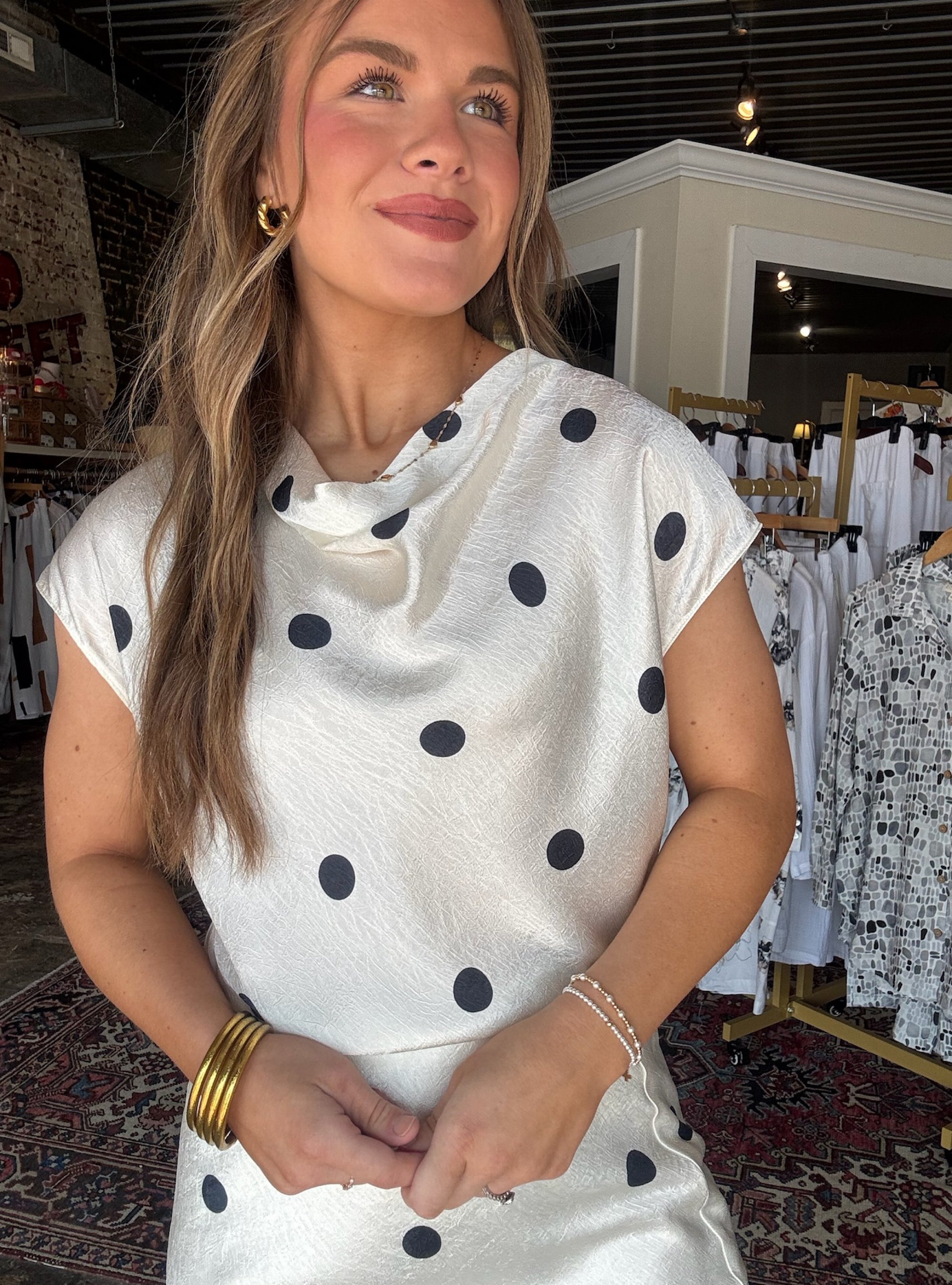 Polished In Polka Top