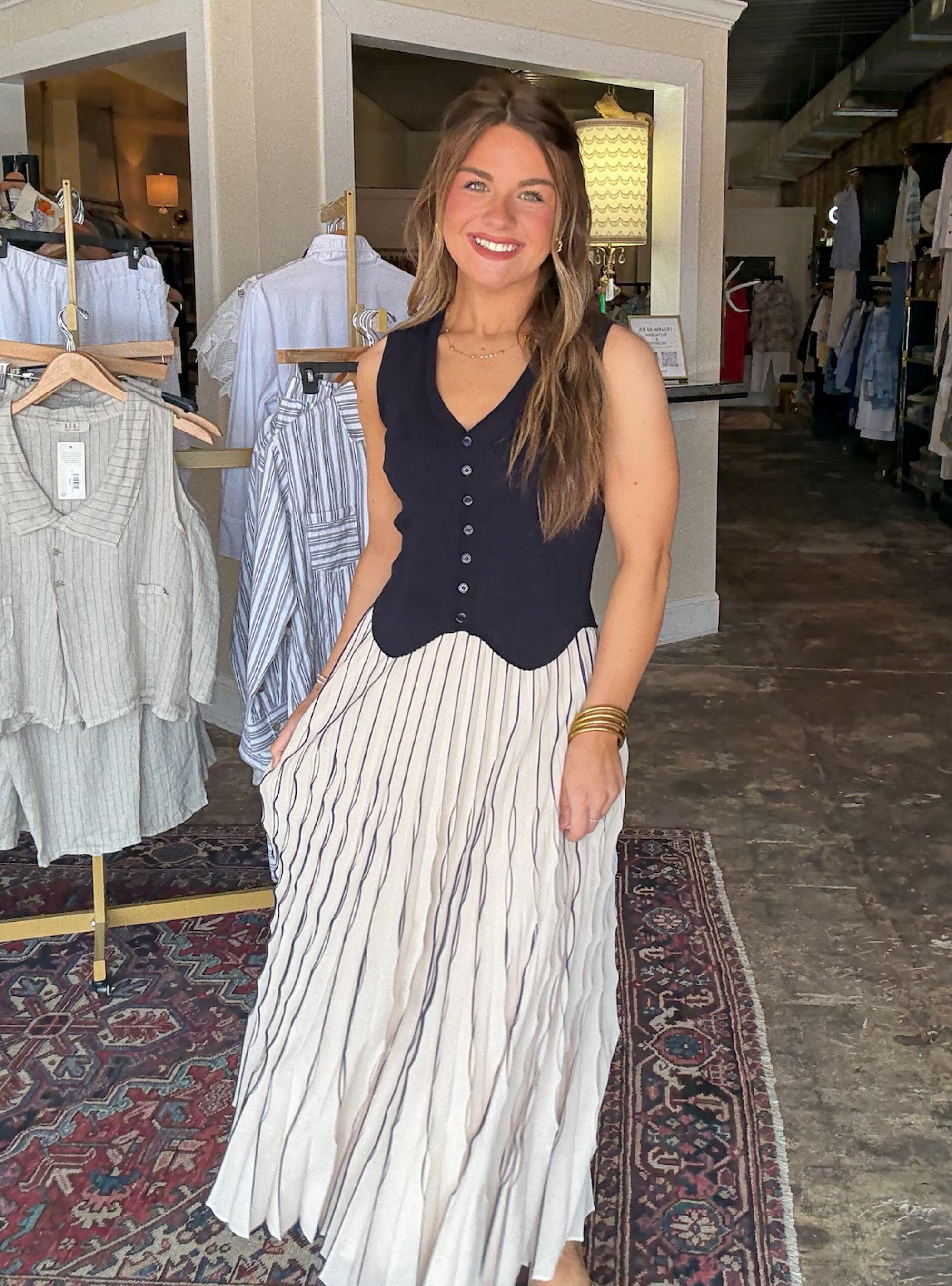 In Line &amp; Lovely Midi Skirt