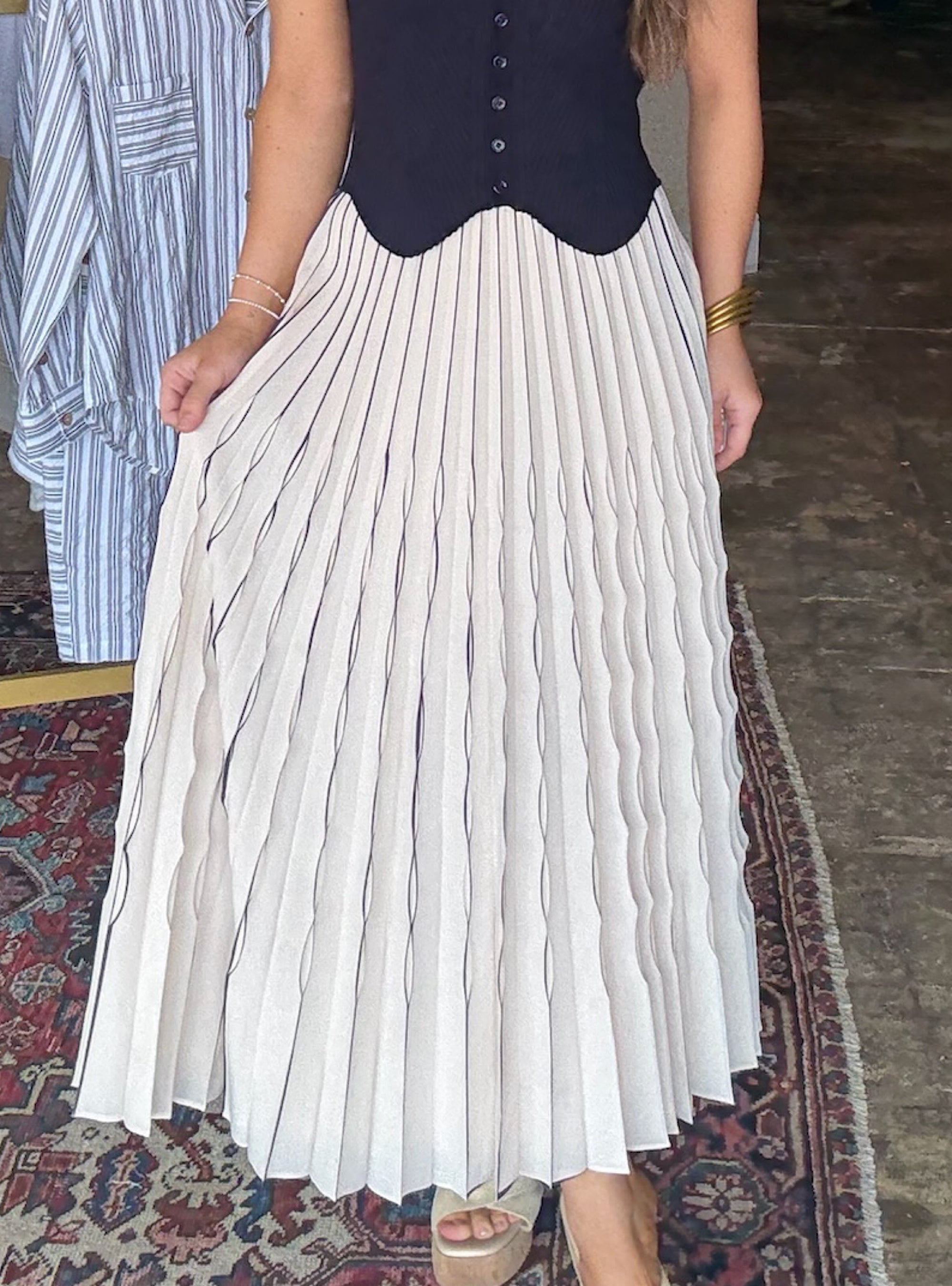 In Line &amp; Lovely Midi Skirt