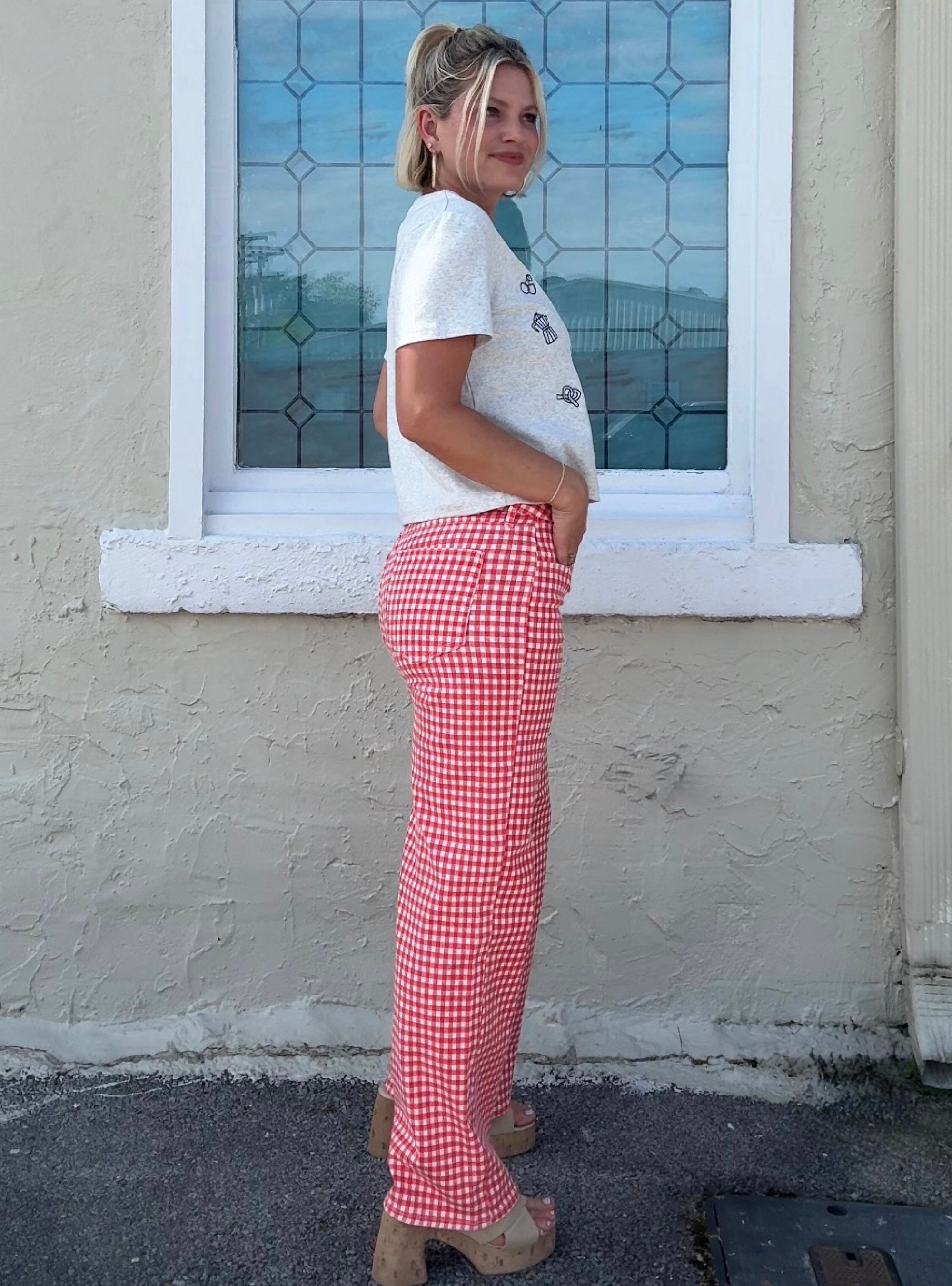 Meet Me For A Picnic Gingham Jean