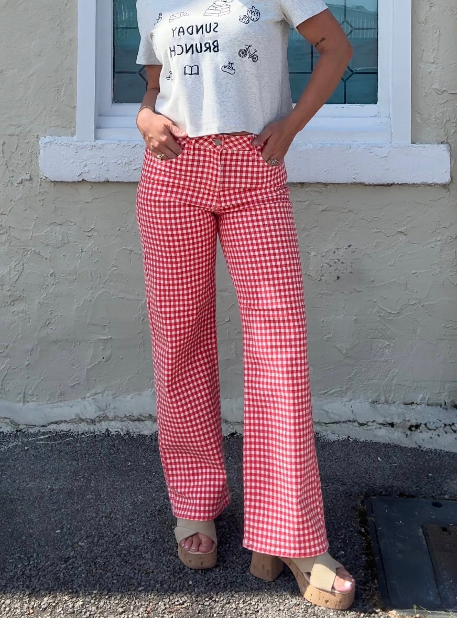 Meet Me For A Picnic Gingham Jean