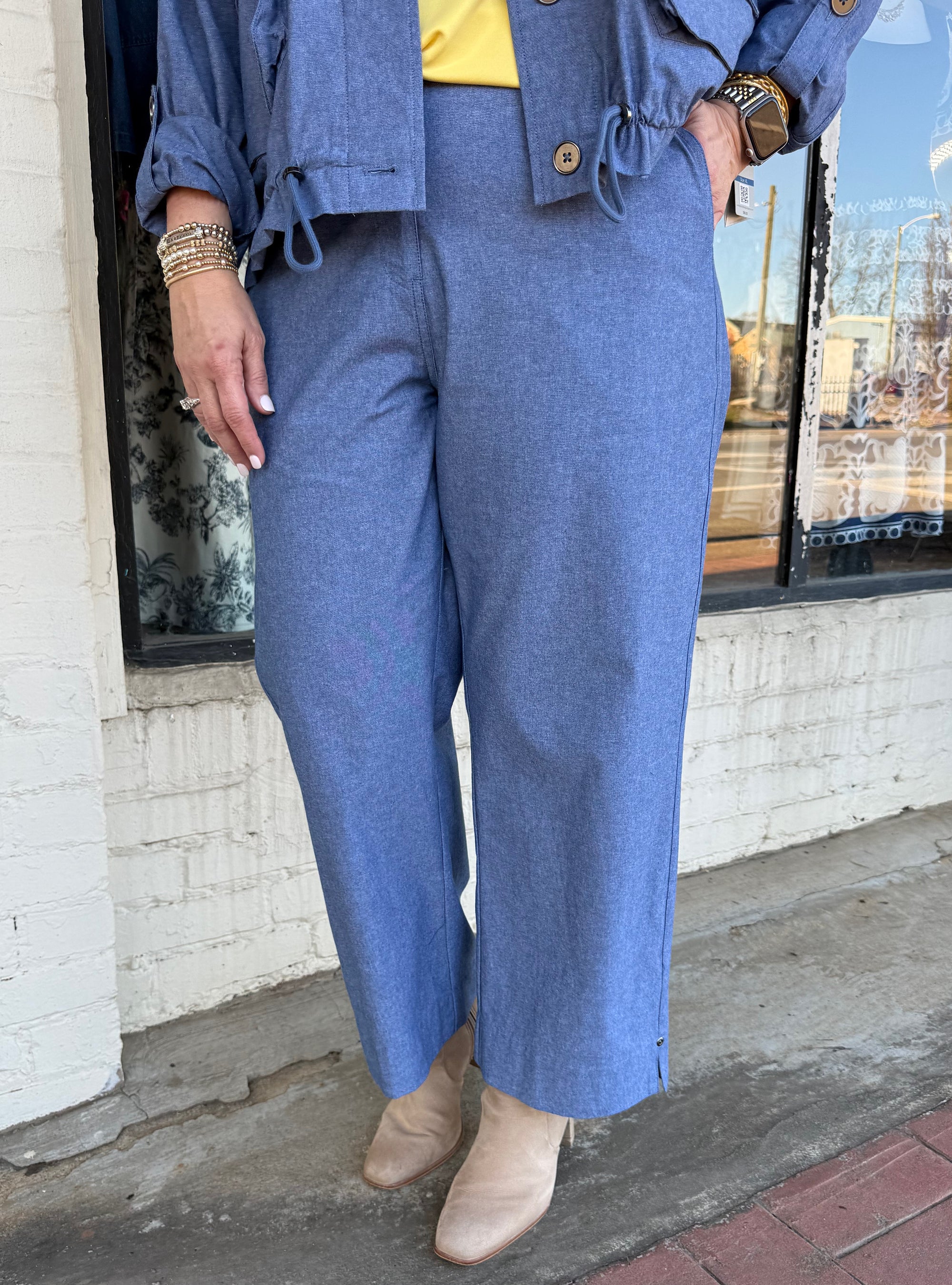 Multiples Chambray Blue Pant