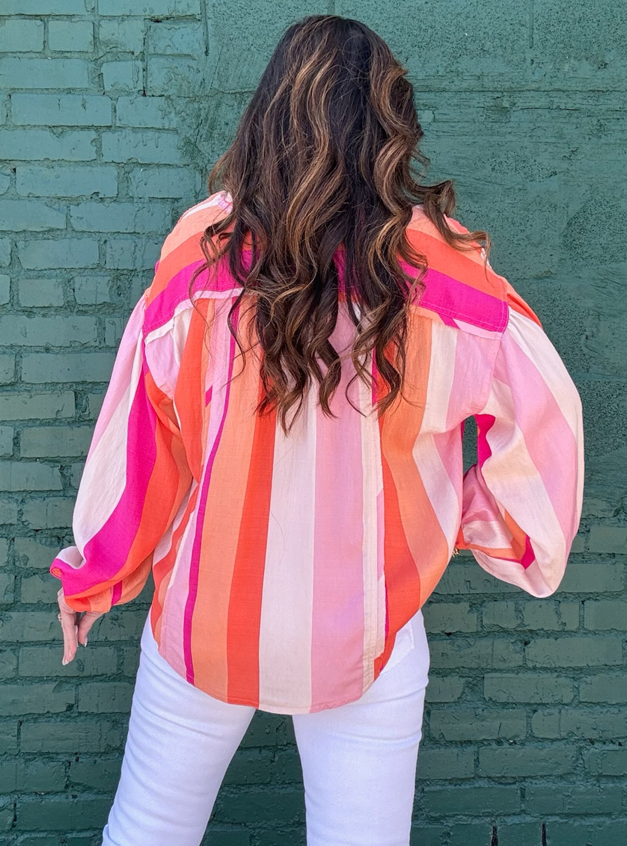 Sunset Sorbet Stripe Top