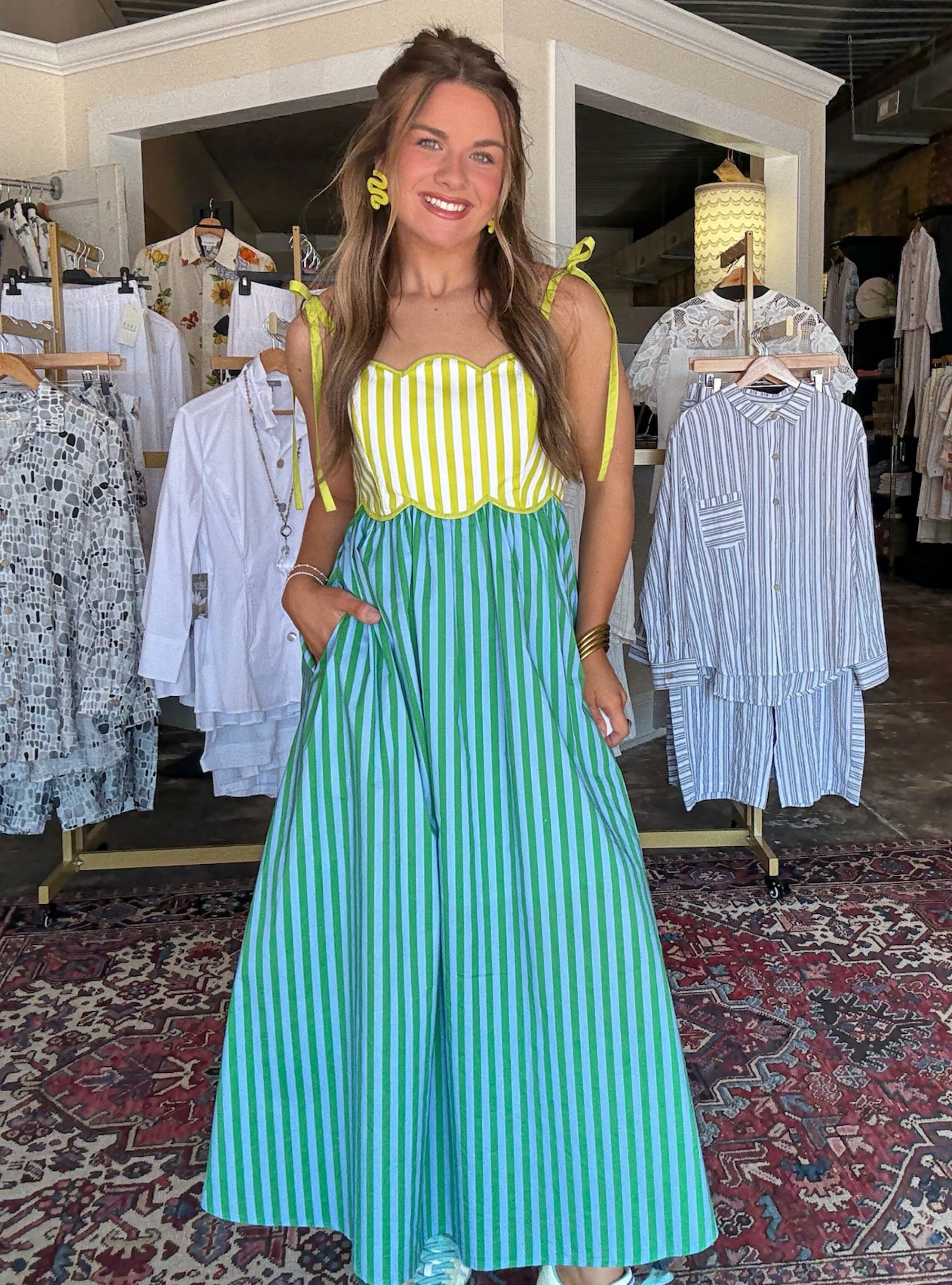 Sea &amp; Citrus Midi Dress
