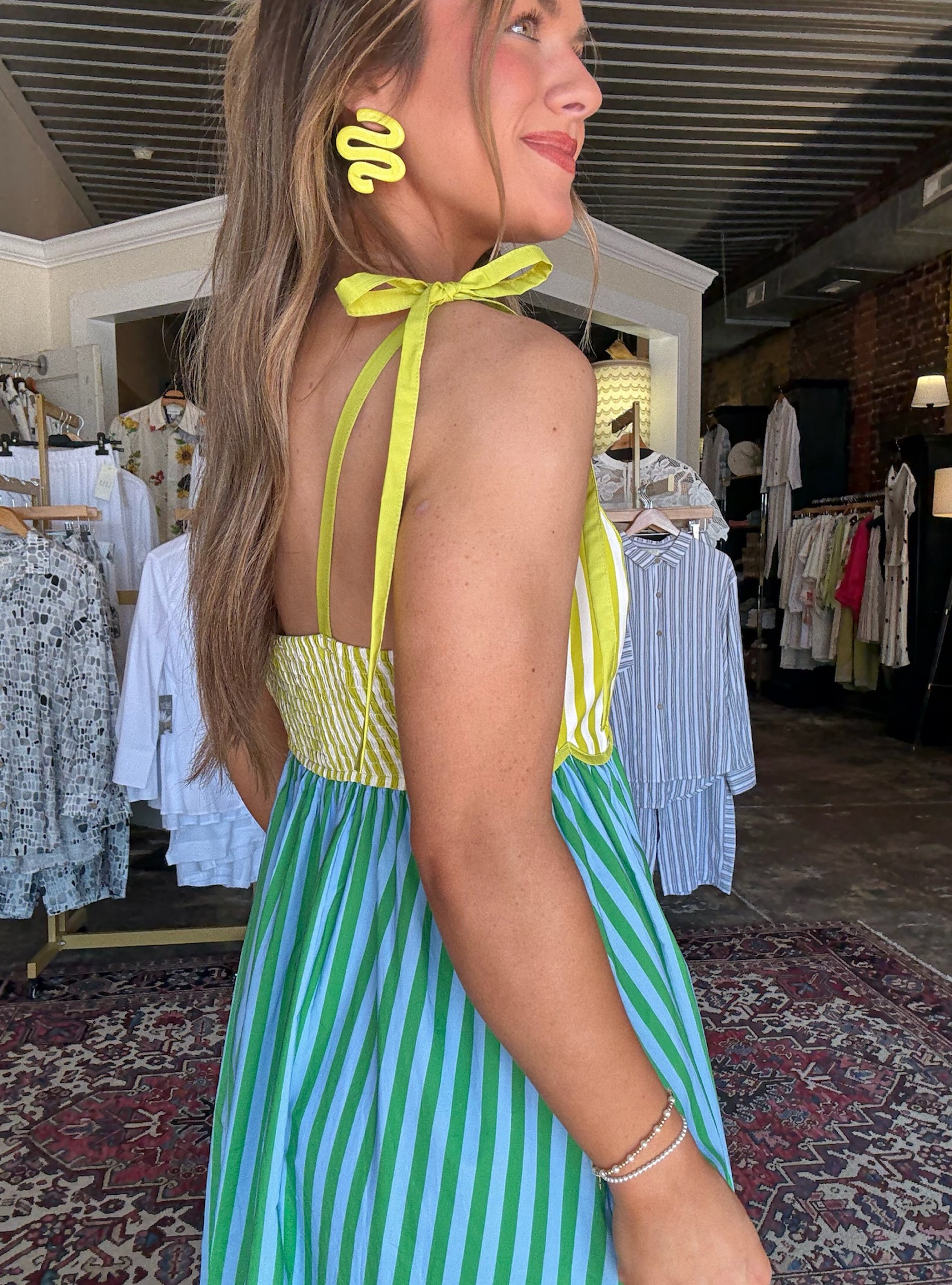 Sea &amp; Citrus Midi Dress