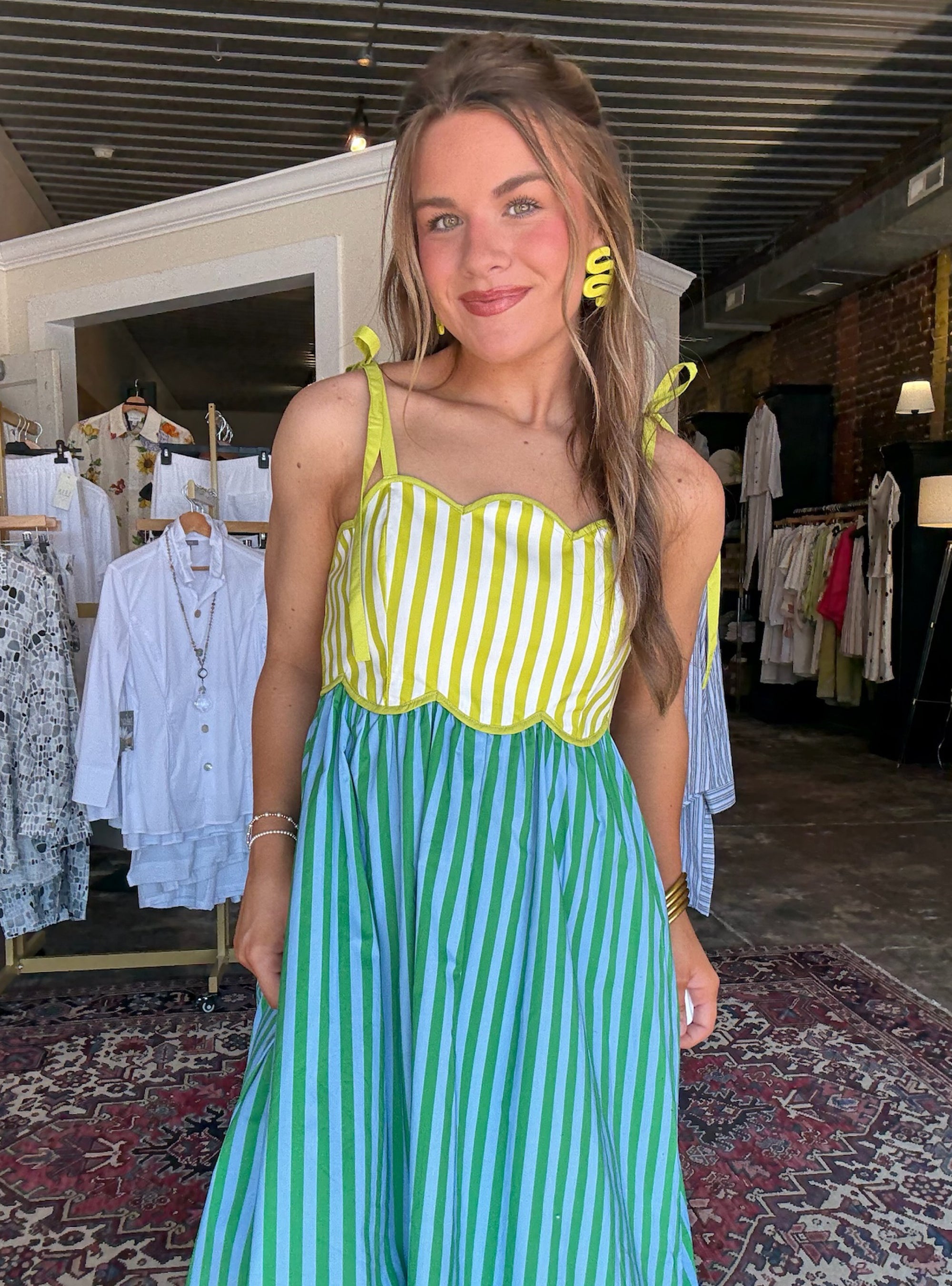 Sea &amp; Citrus Midi Dress