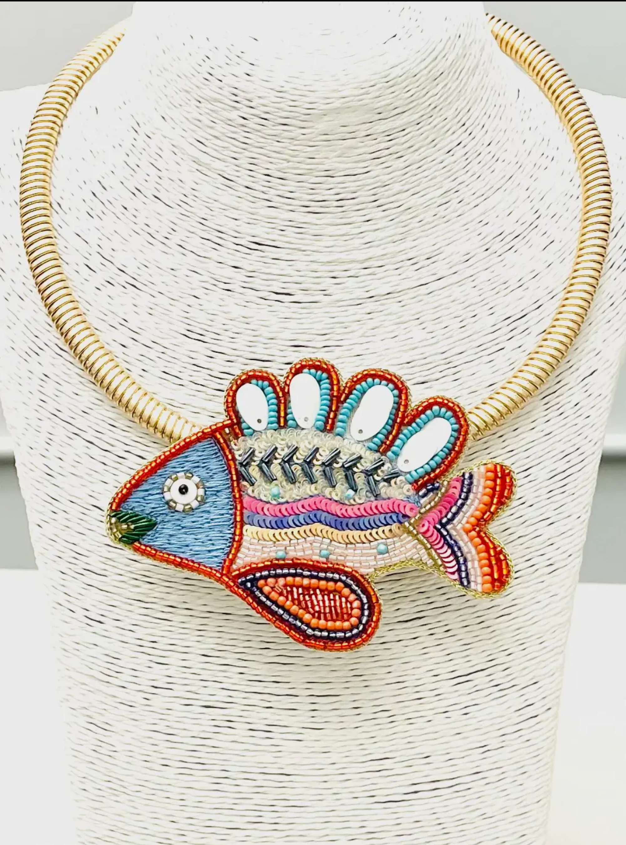 Reel In The Compliments Collar Necklace