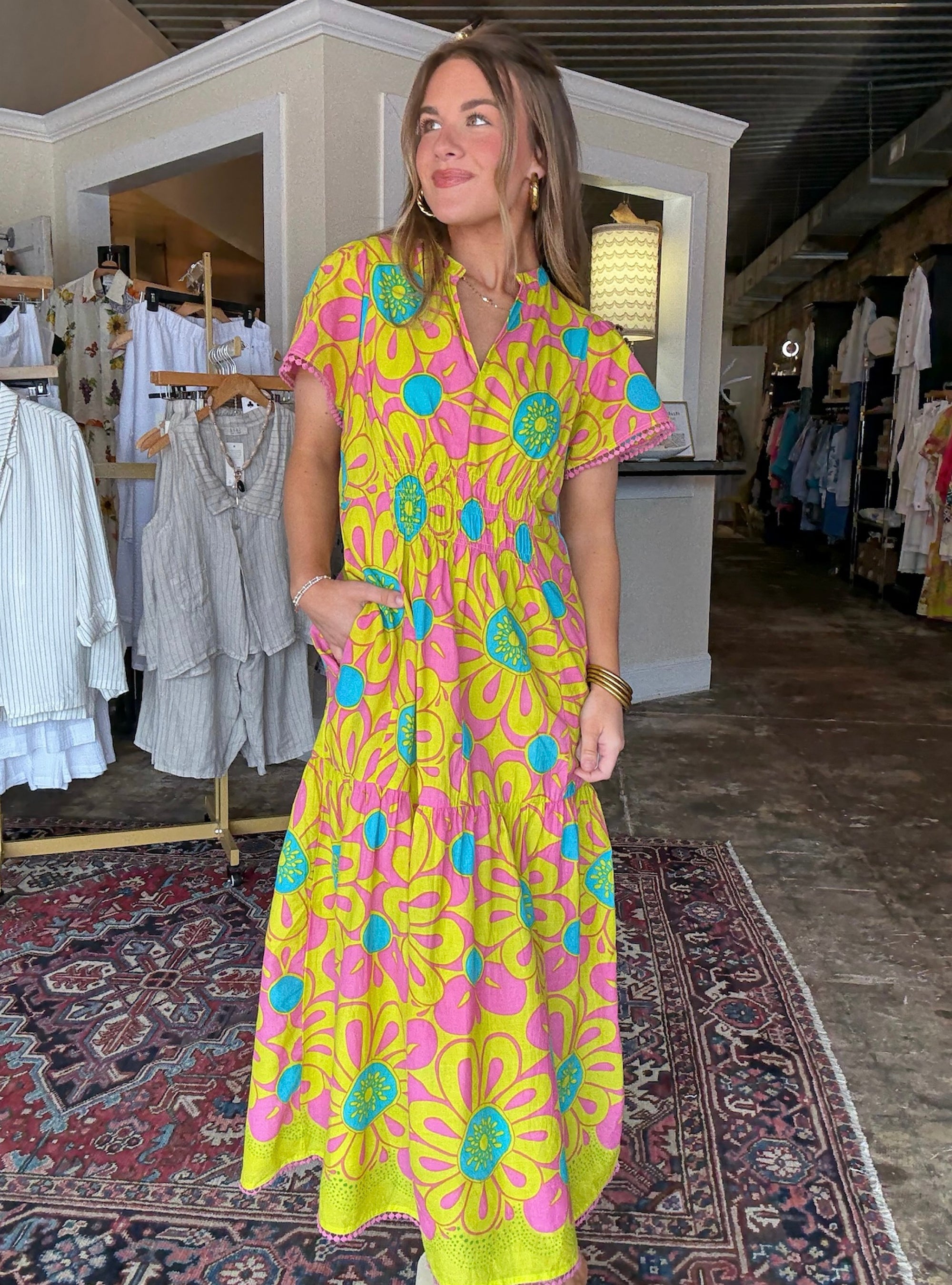 Uncle Frank Flower Power Midi Dress