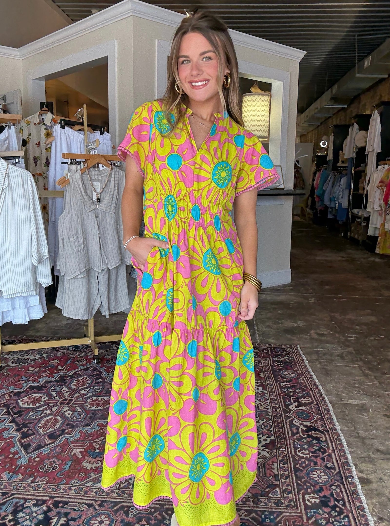 Uncle Frank Flower Power Midi Dress