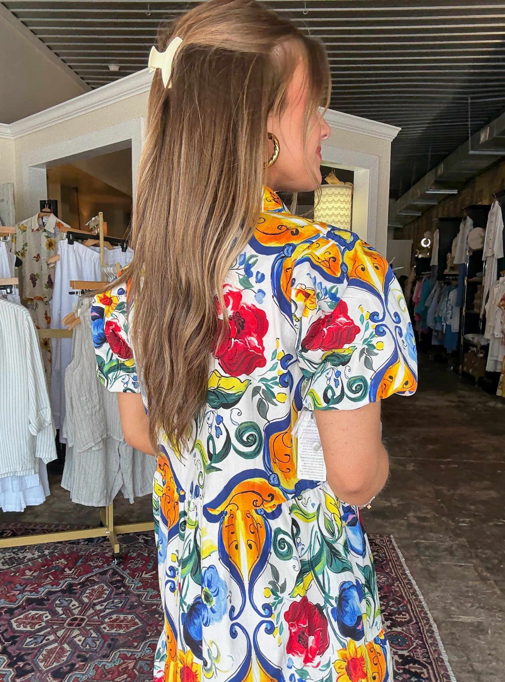 APNY Sicilian Summer Flounce Dress