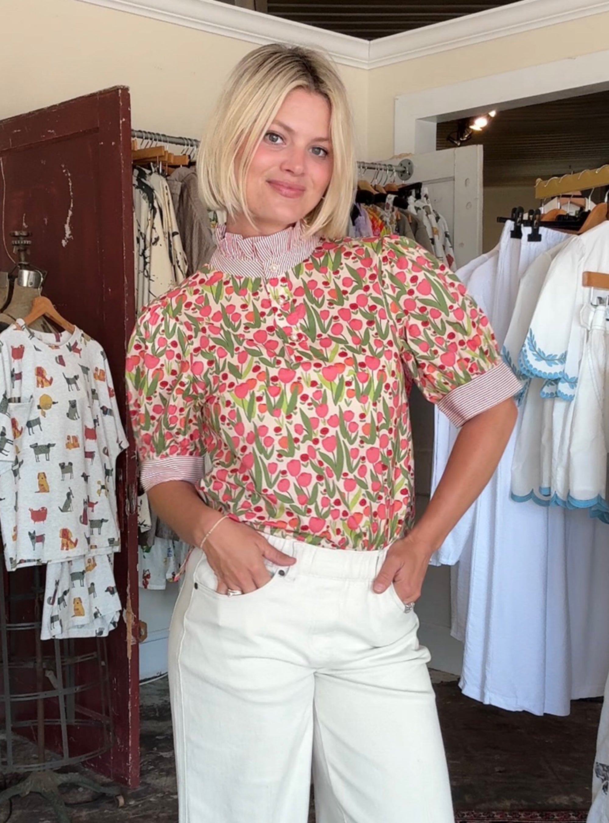 Fresh Picked Poppy Top