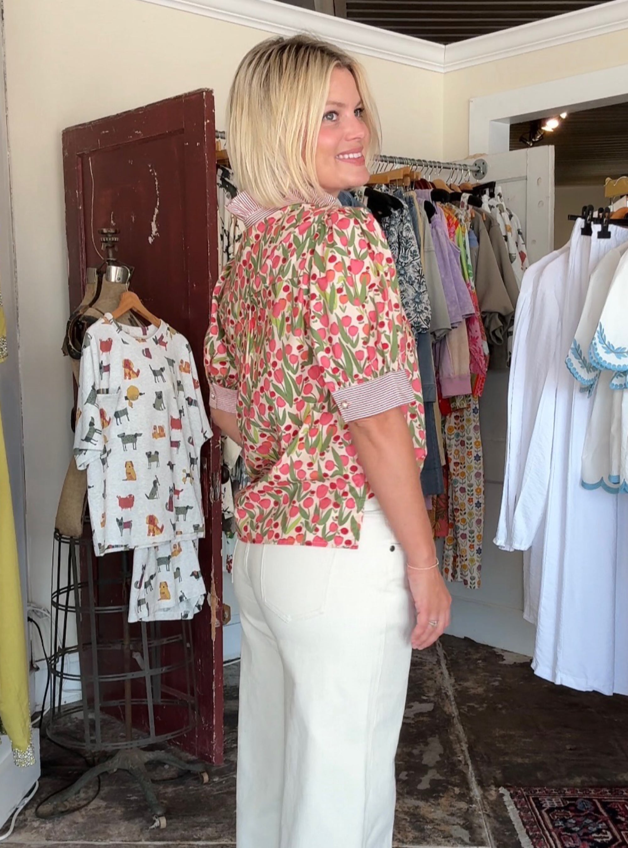 Fresh Picked Poppy Top