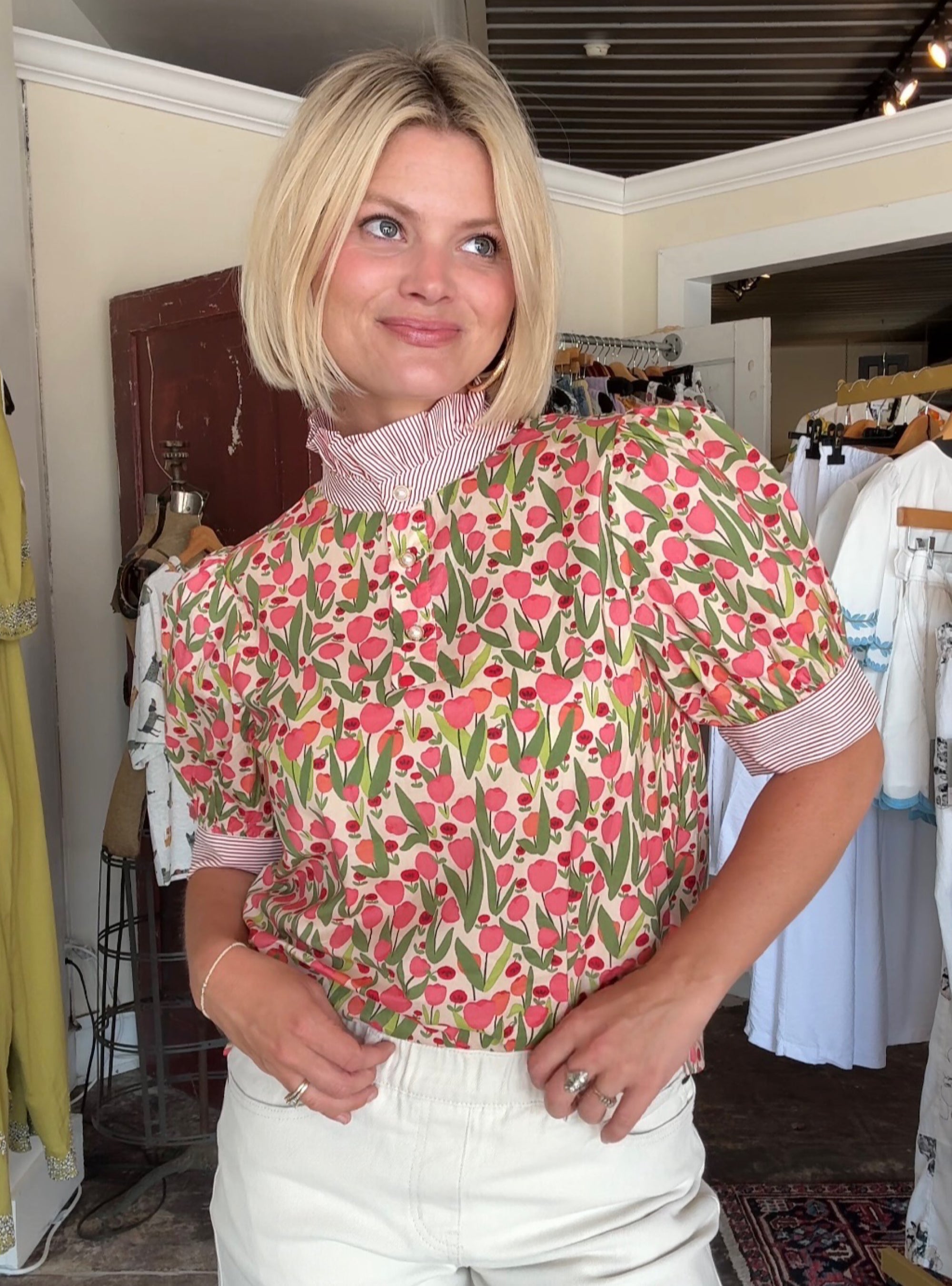 Fresh Picked Poppy Top