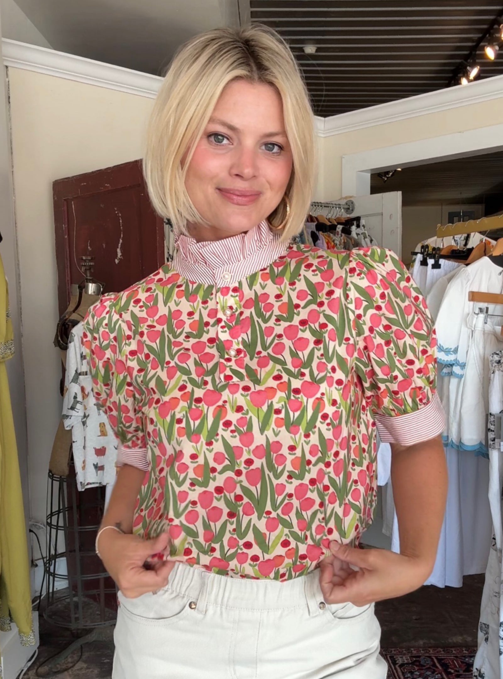 Fresh Picked Poppy Top