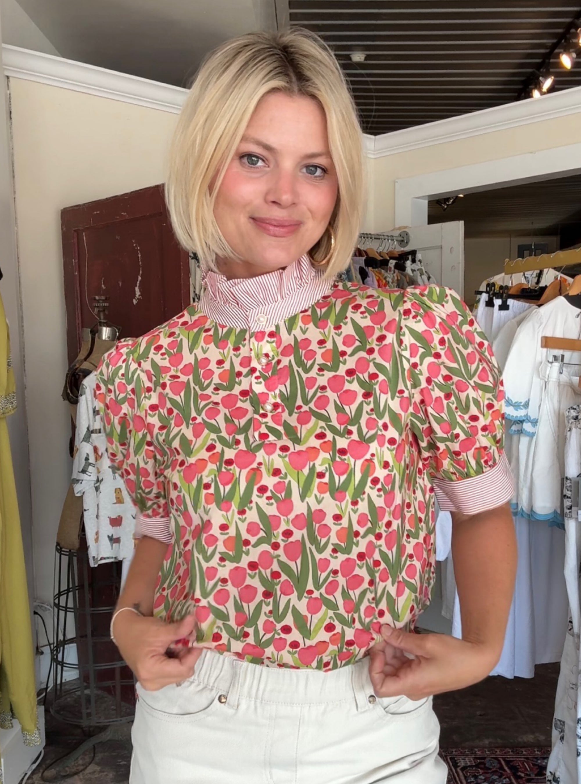 Fresh Picked Poppy Top