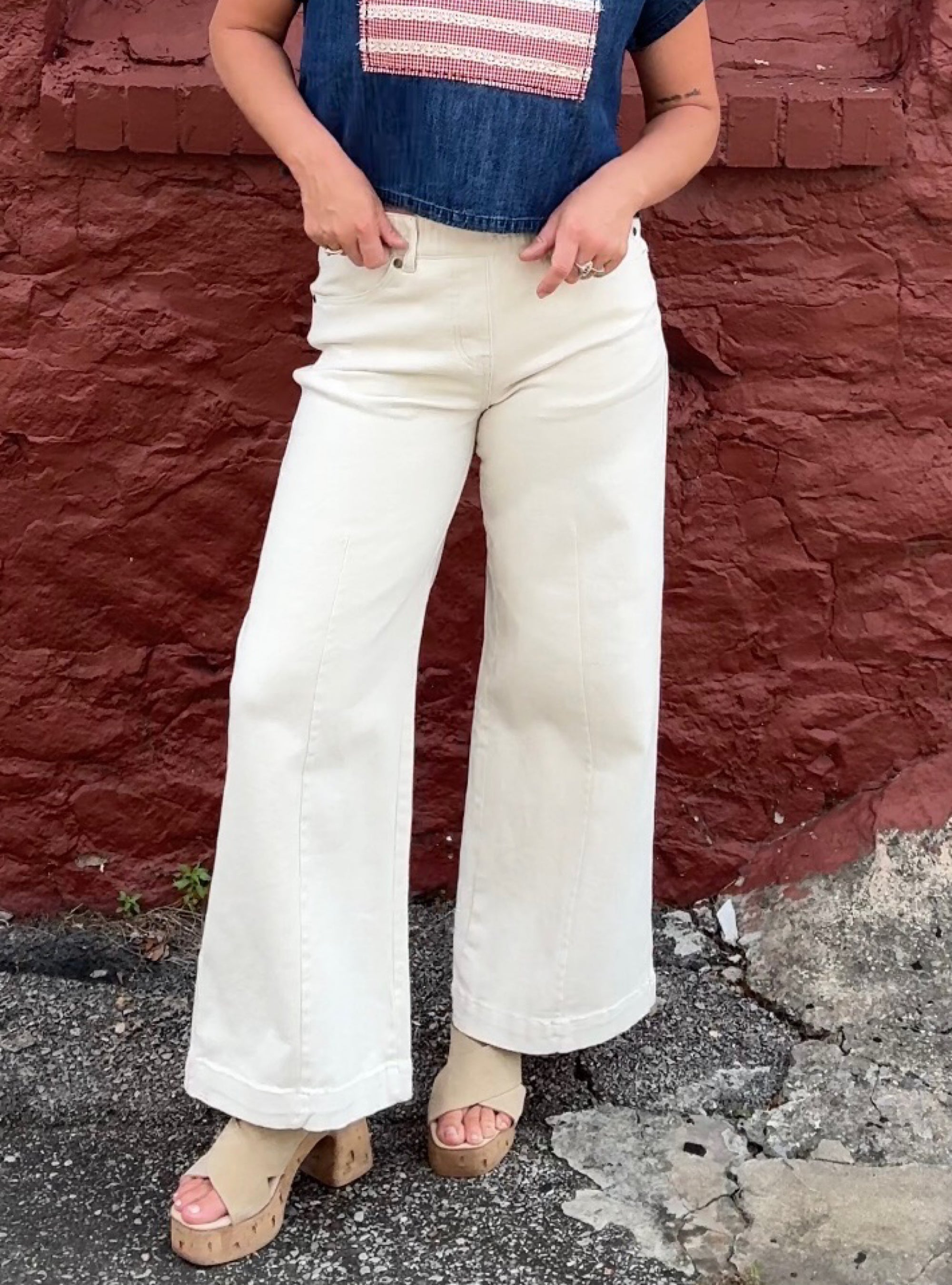 Barely Beige Pull On Pants
