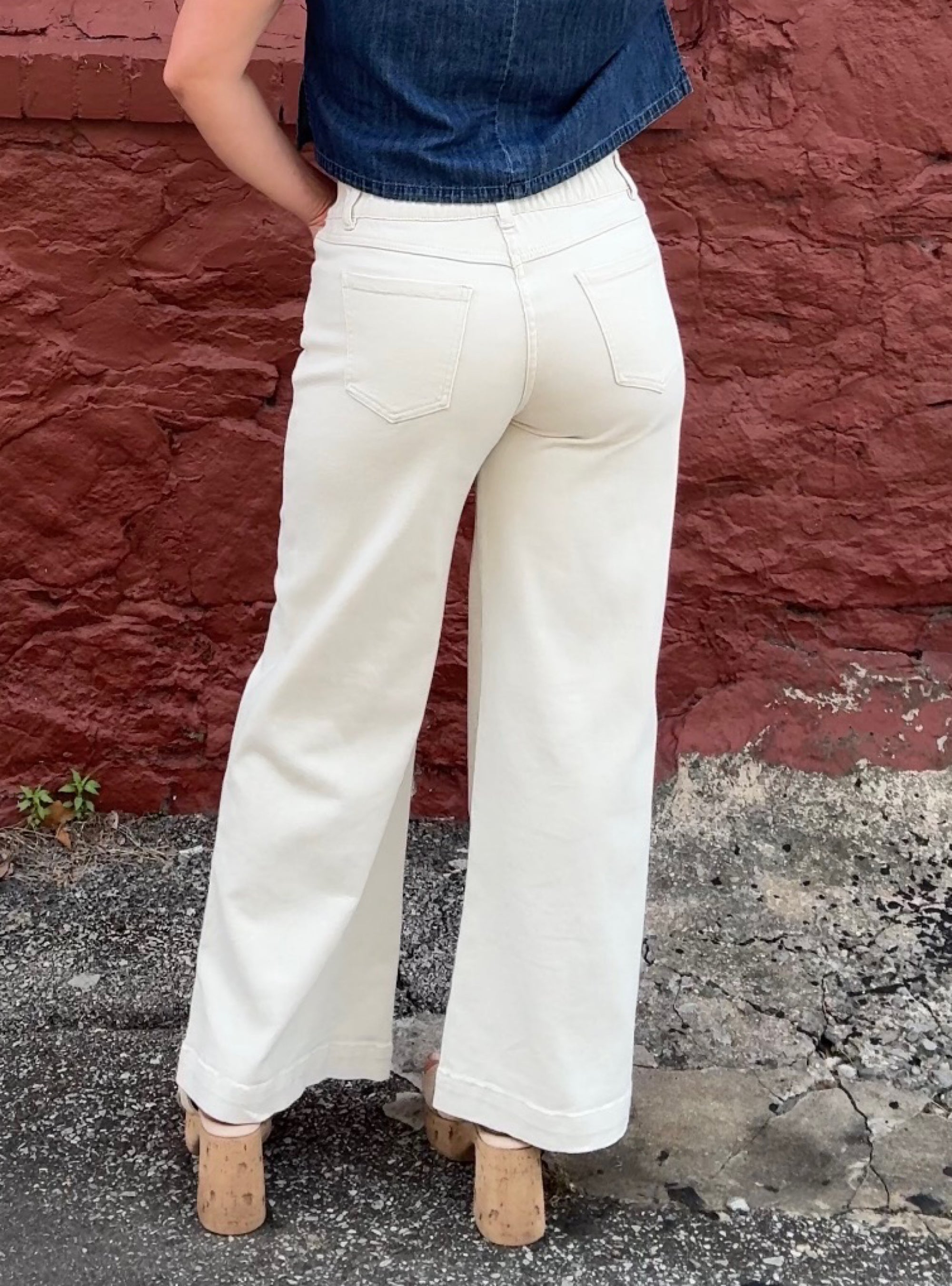 Barely Beige Pull On Pants