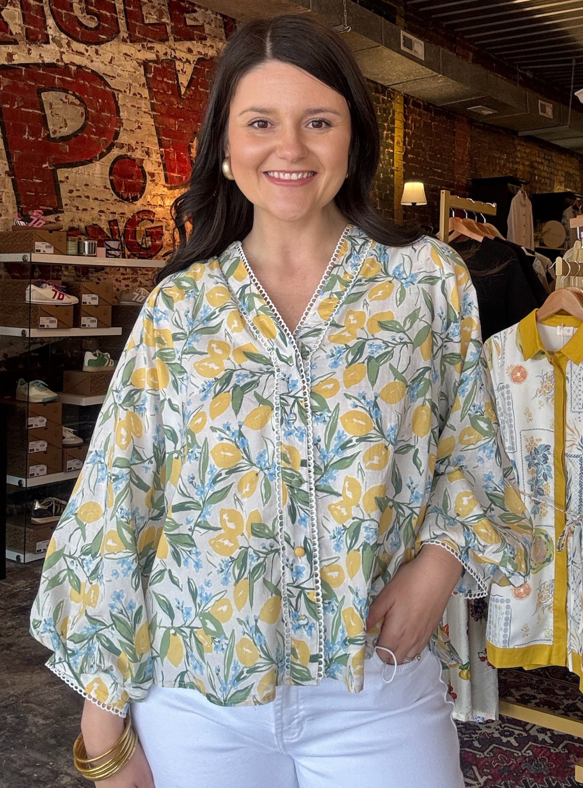 Lemon Squeeze Lace Top