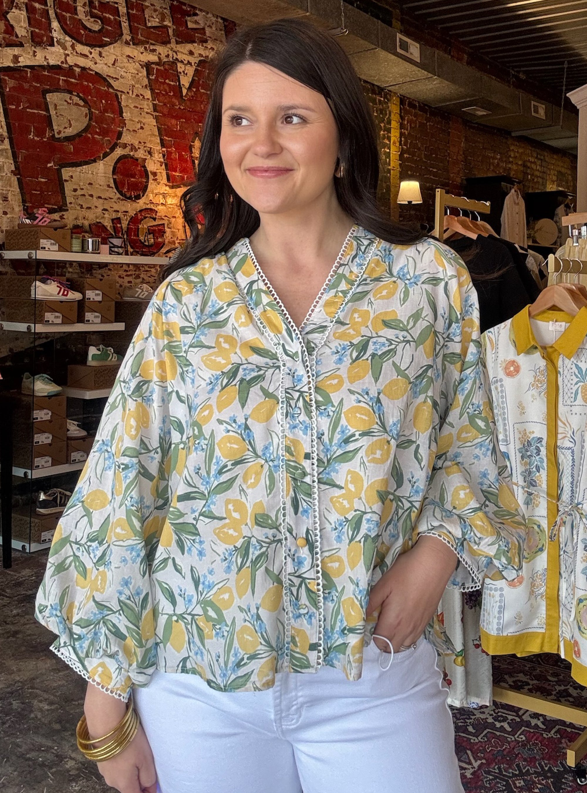 Lemon Squeeze Lace Top
