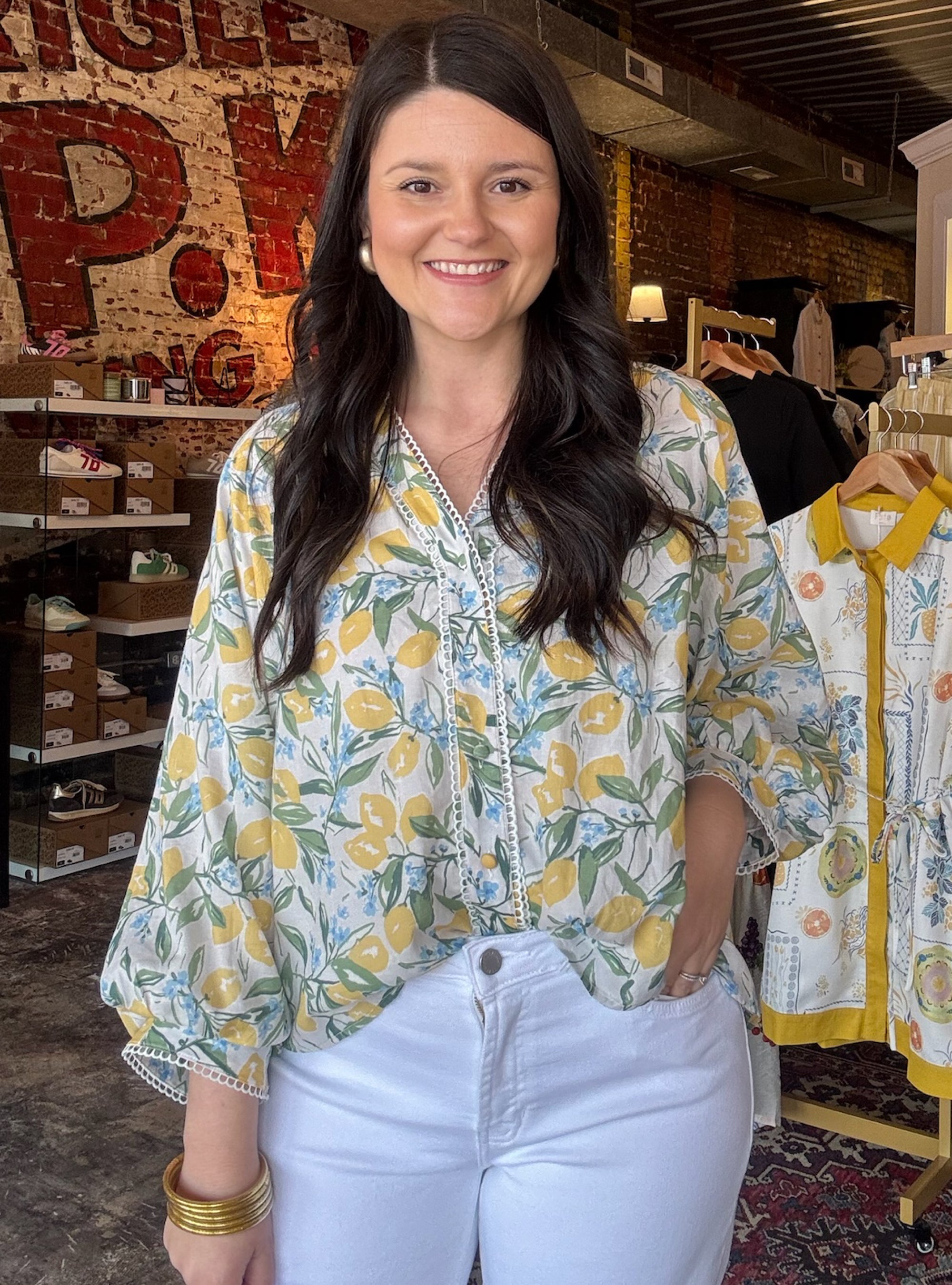 Lemon Squeeze Lace Top