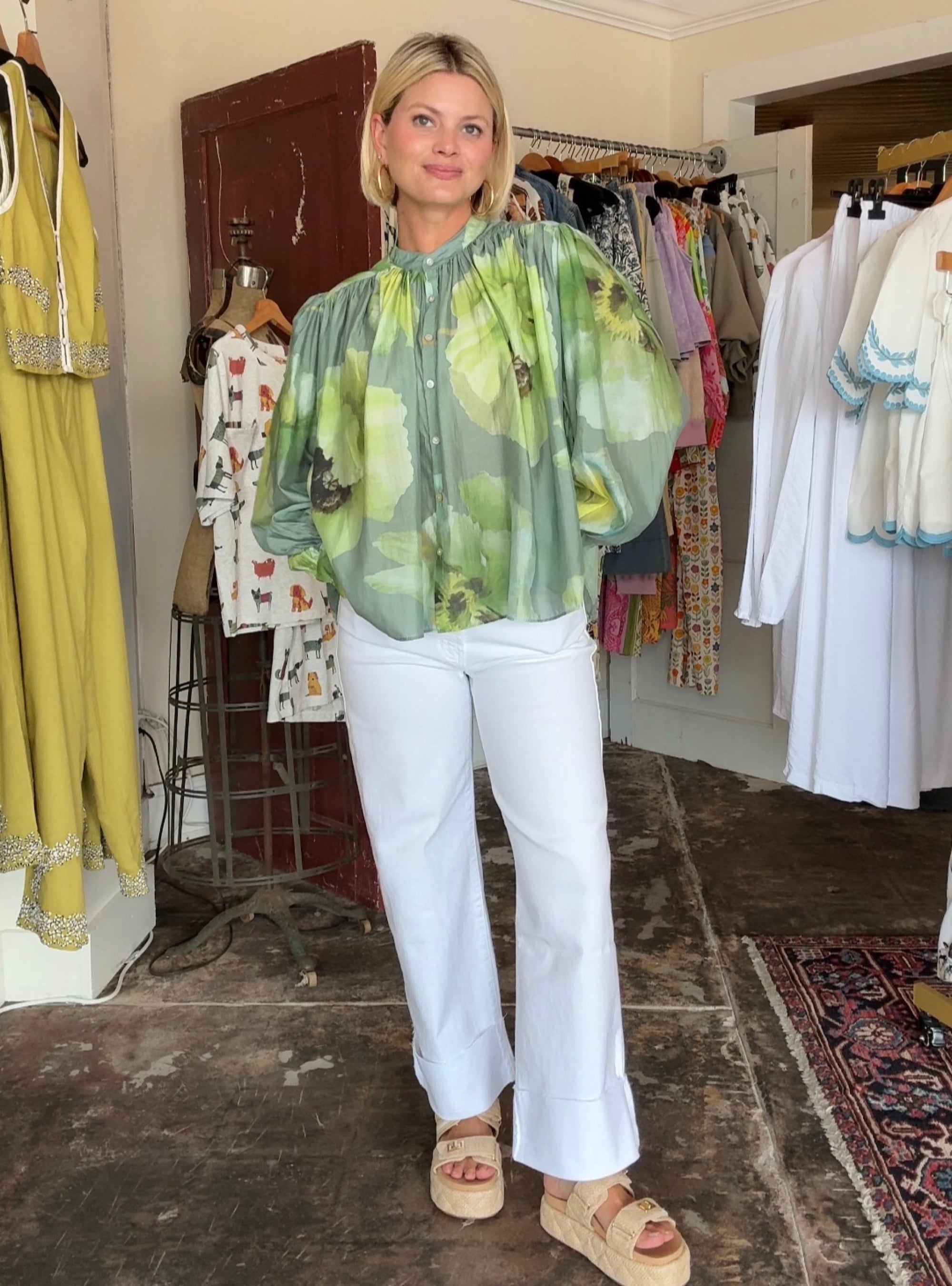 Soft Sage Garden Top