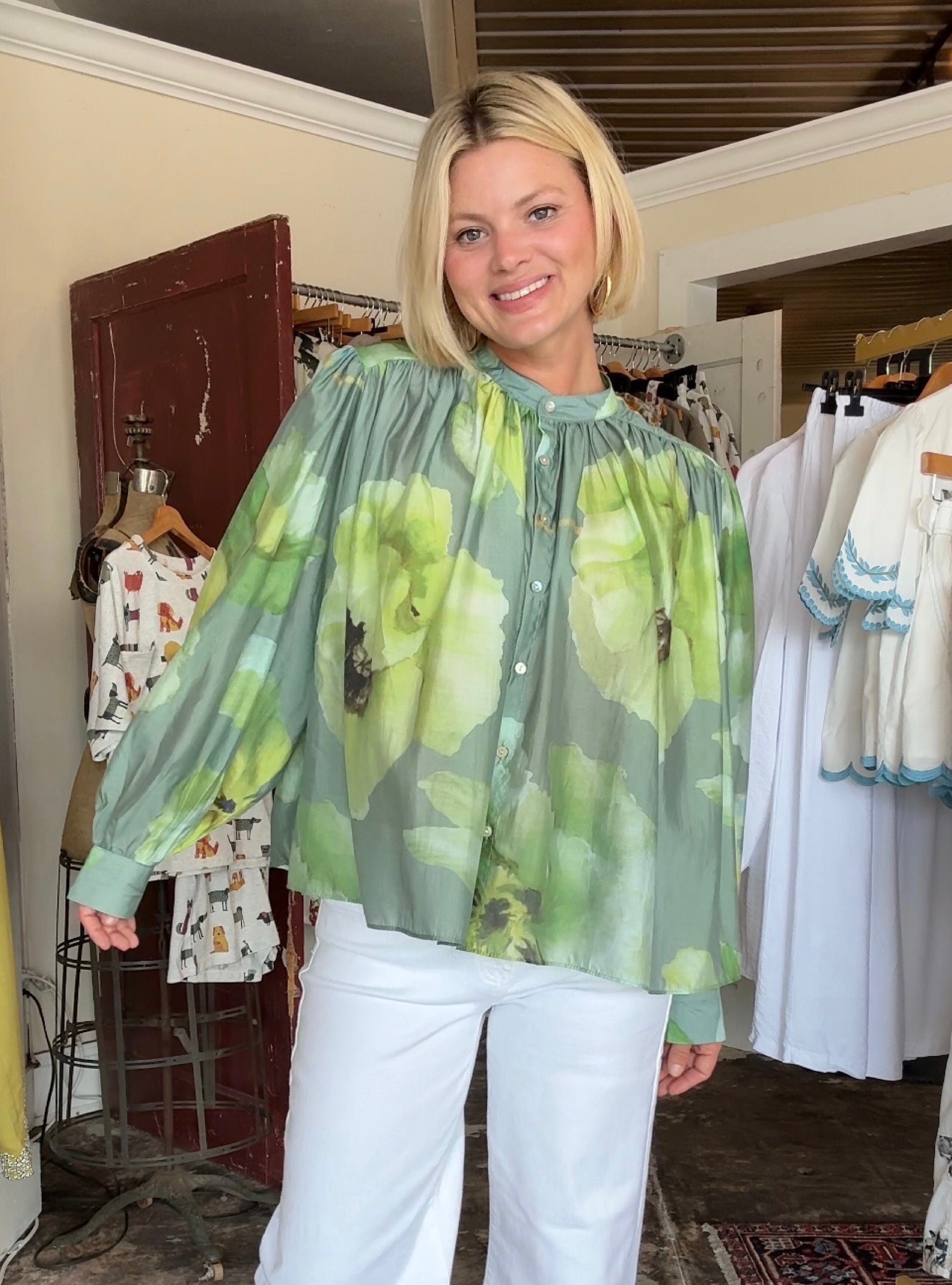 Soft Sage Garden Top