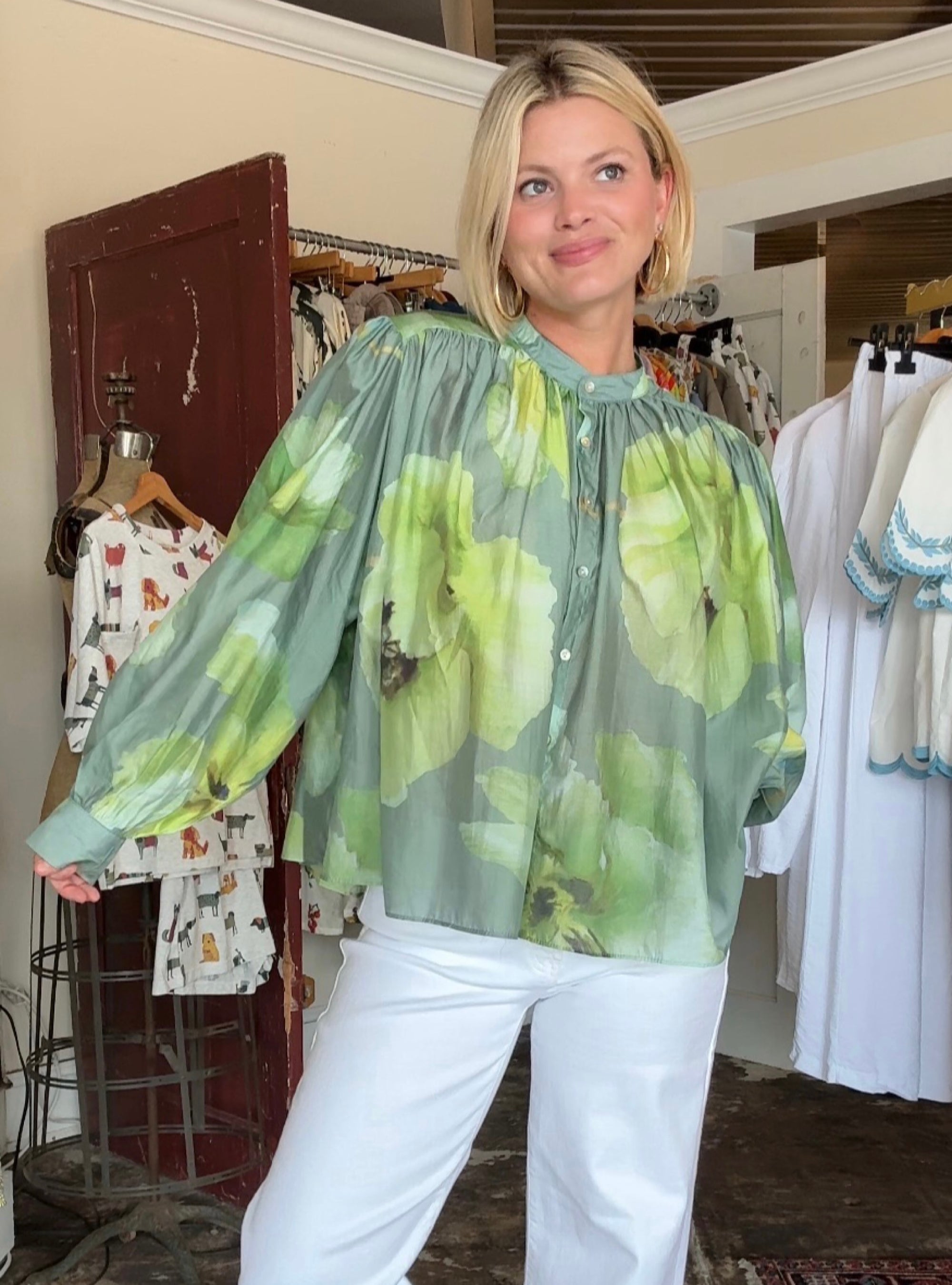 Soft Sage Garden Top