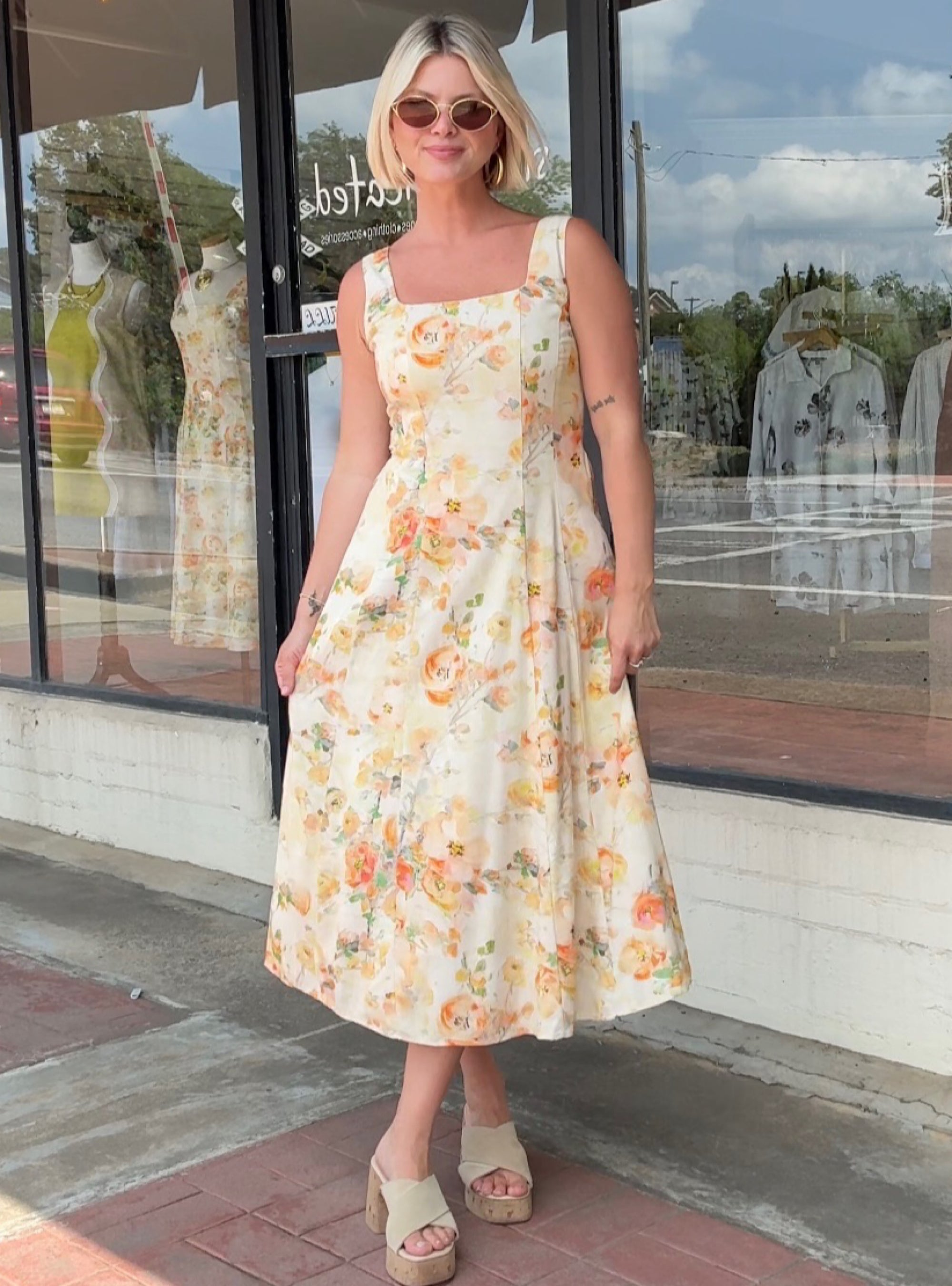 Garden Grace Midi Dress