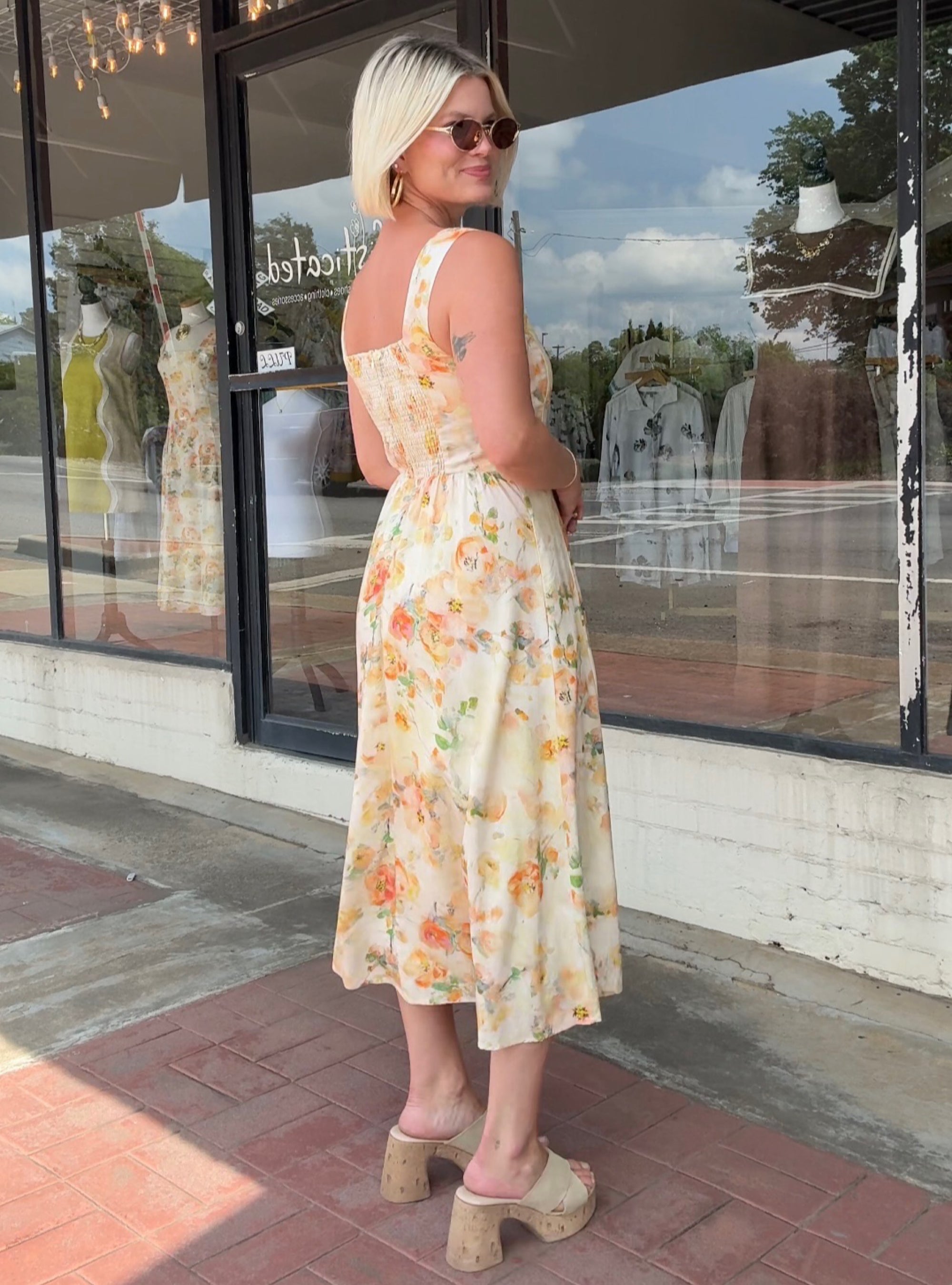Garden Grace Midi Dress
