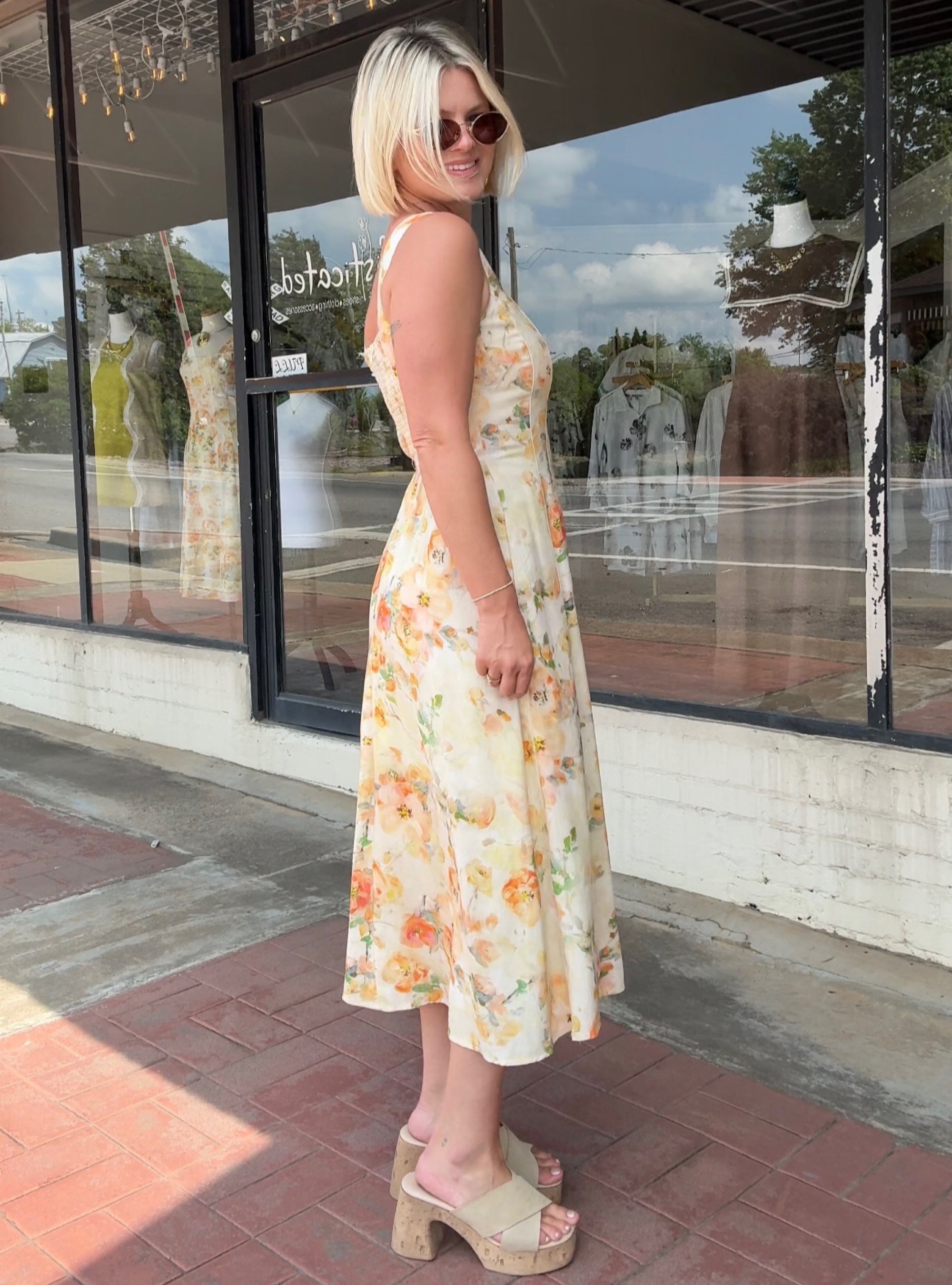 Garden Grace Midi Dress