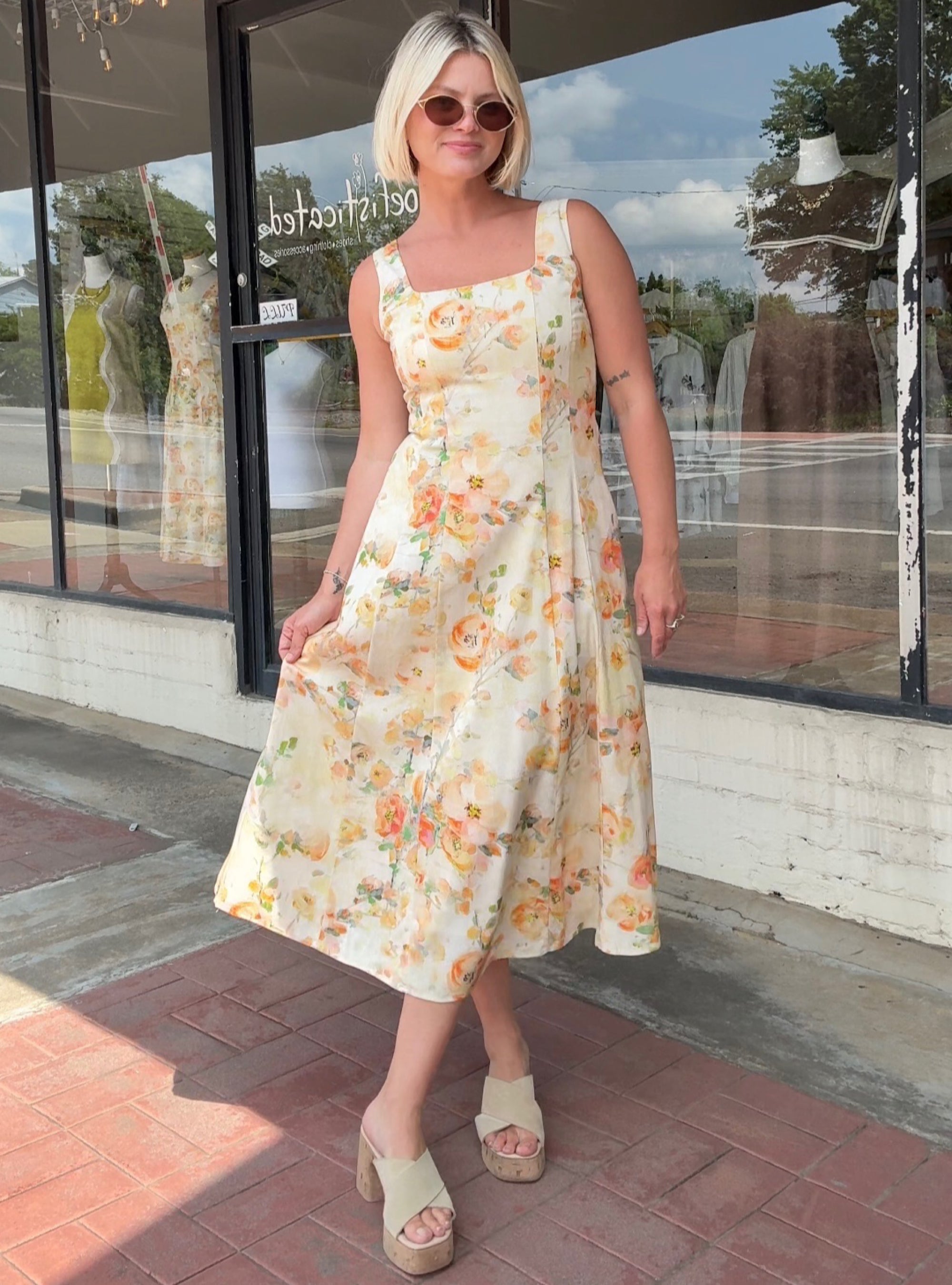 Garden Grace Midi Dress