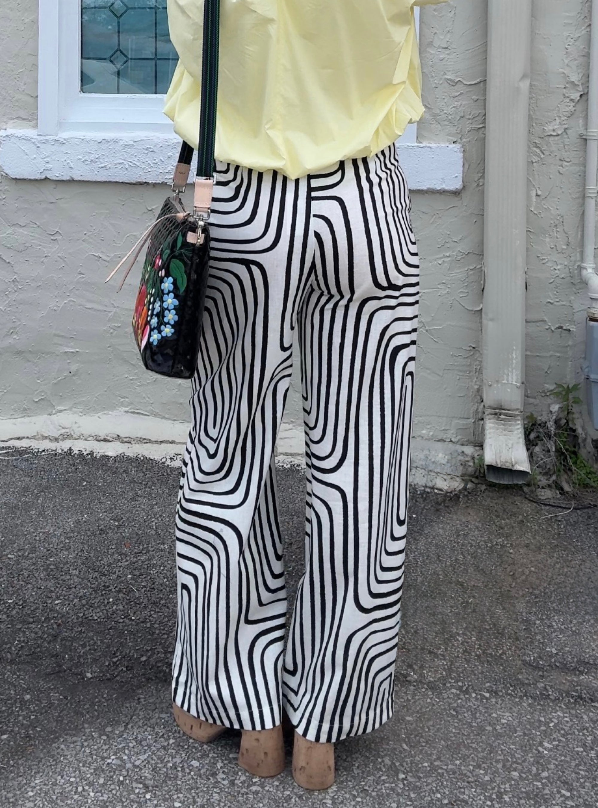Optical Illusion Wide Leg Pants