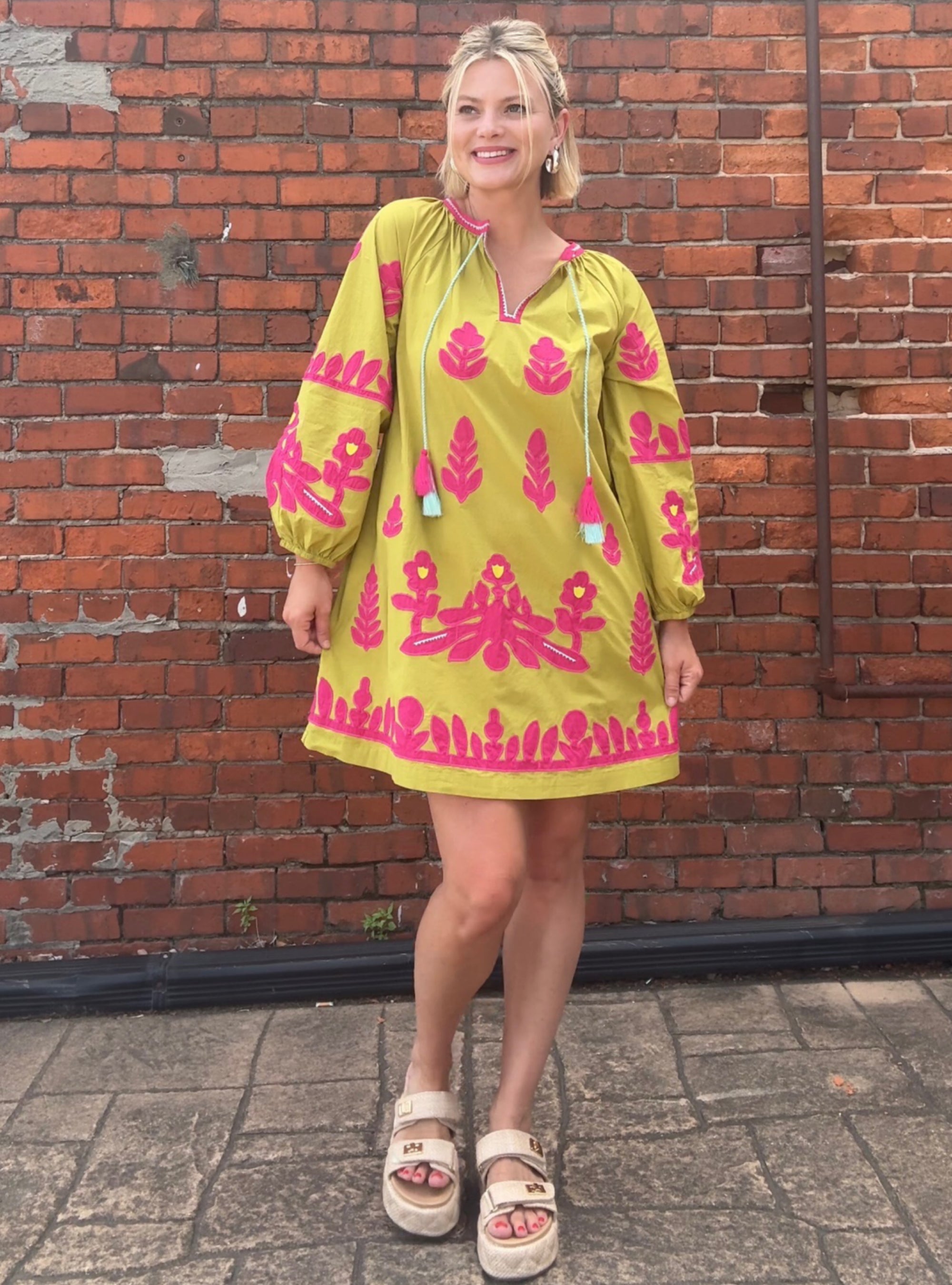 Ivy Jane Bold &amp; Bright Appliqué Dress