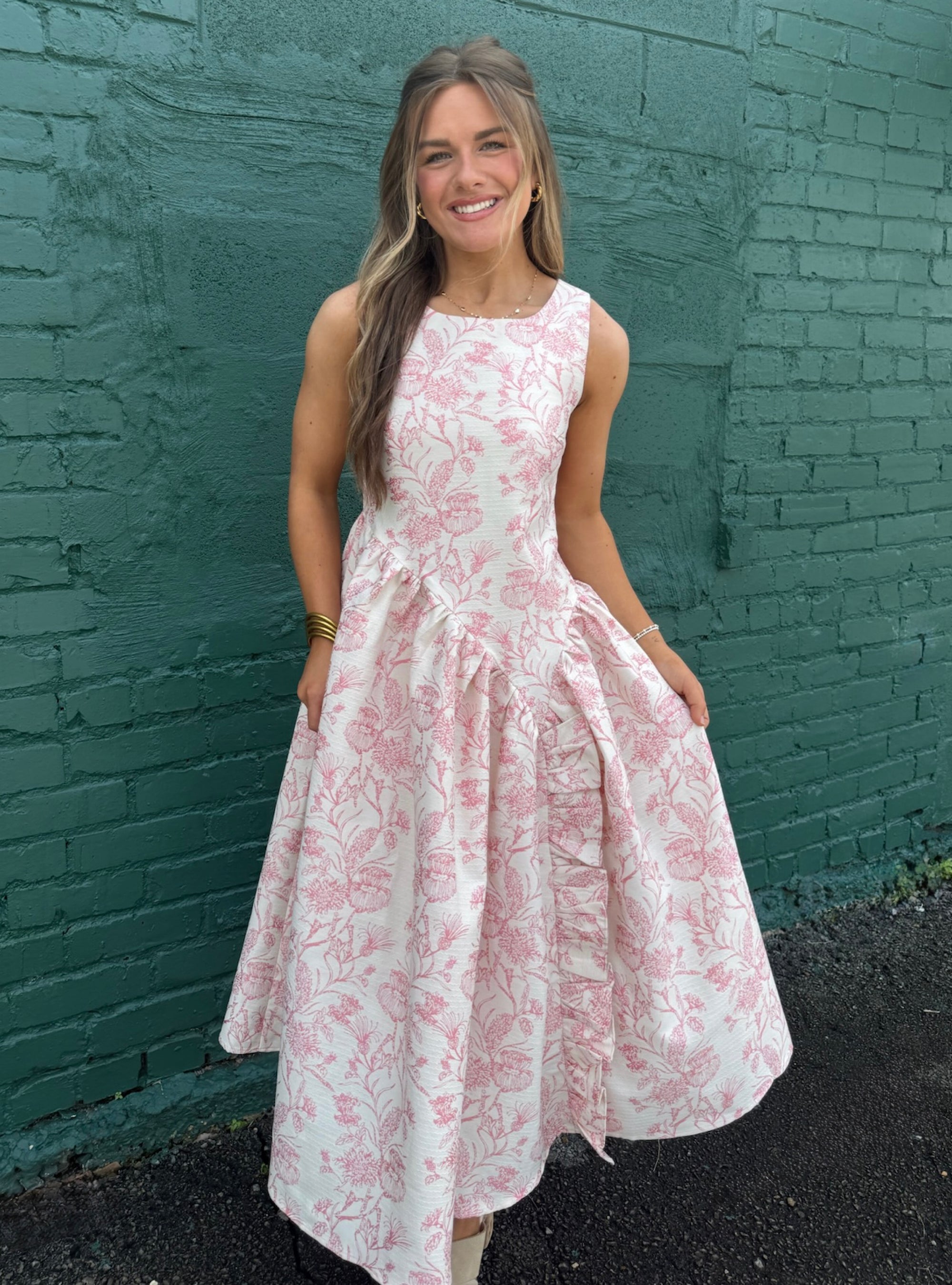 English Rose Jacquard Dress