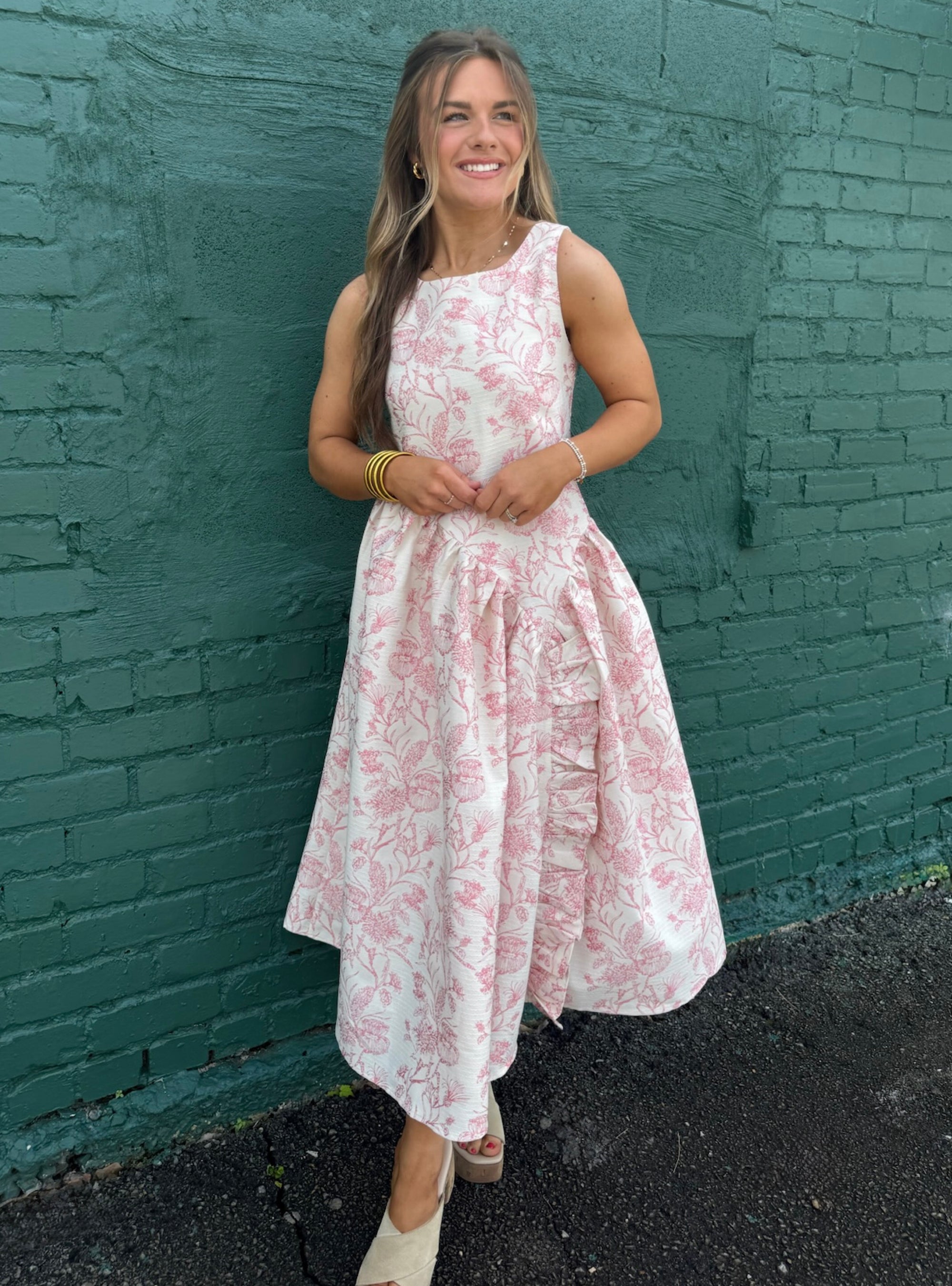 English Rose Jacquard Dress