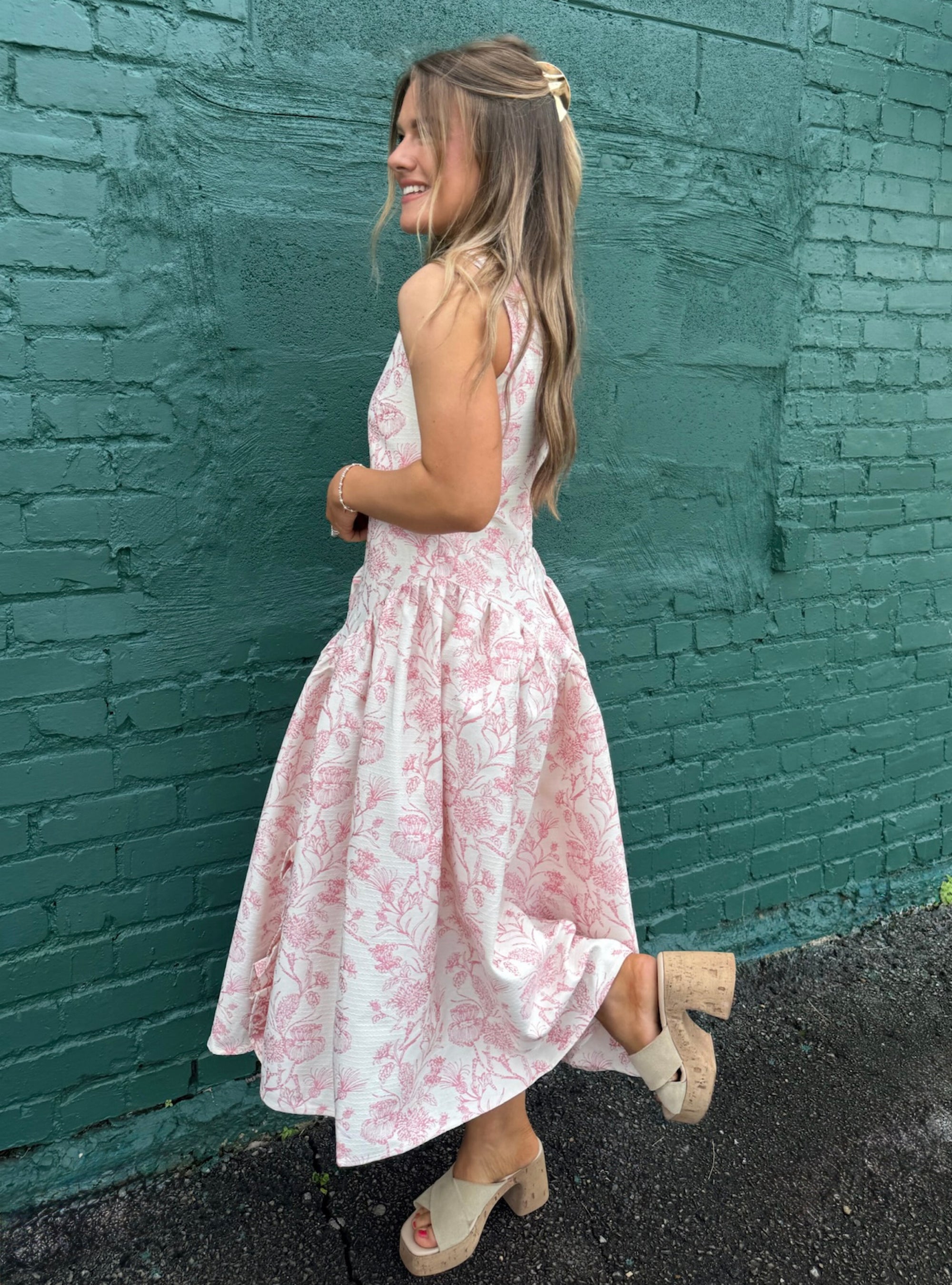 English Rose Jacquard Dress