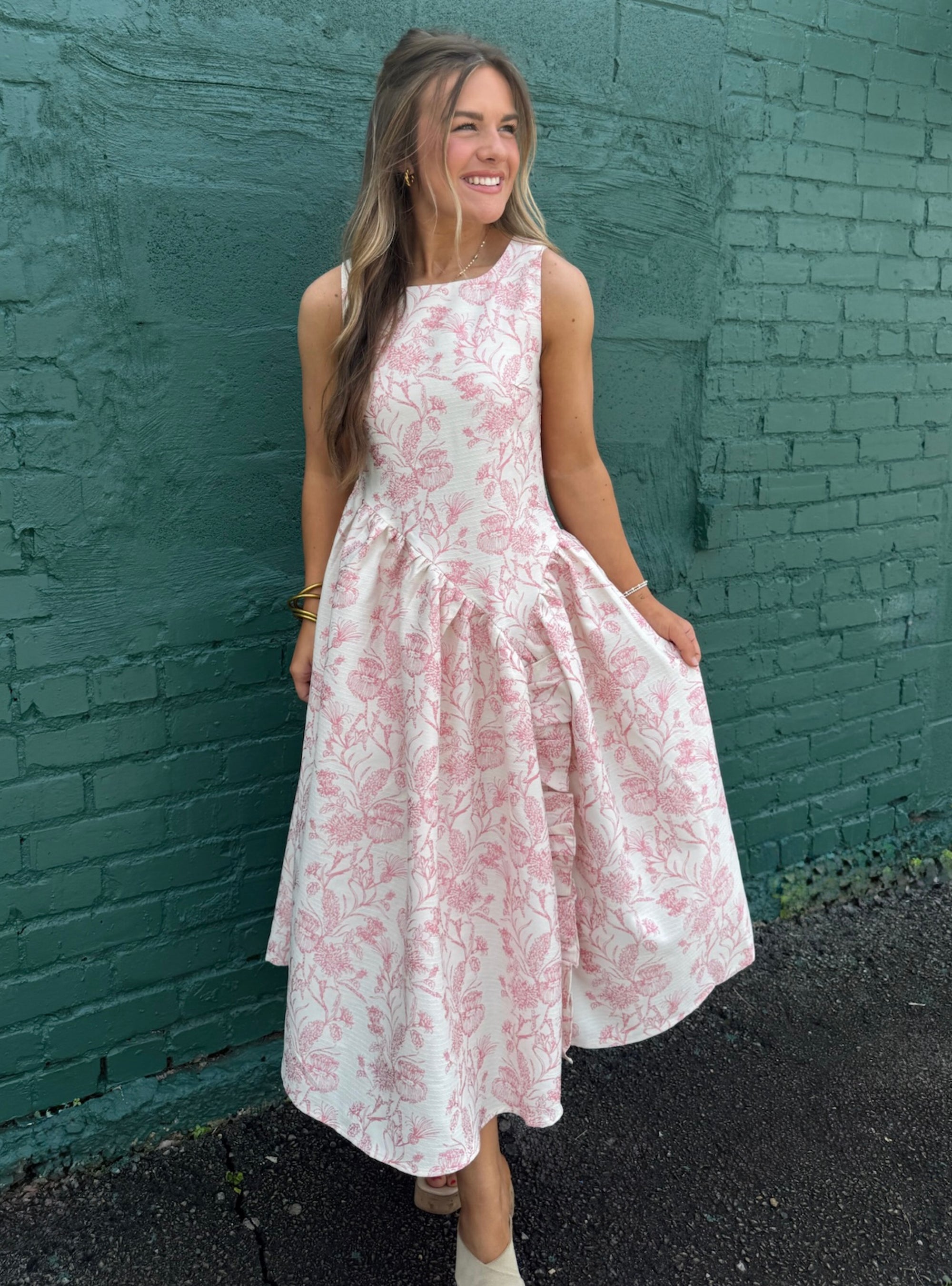 English Rose Jacquard Dress