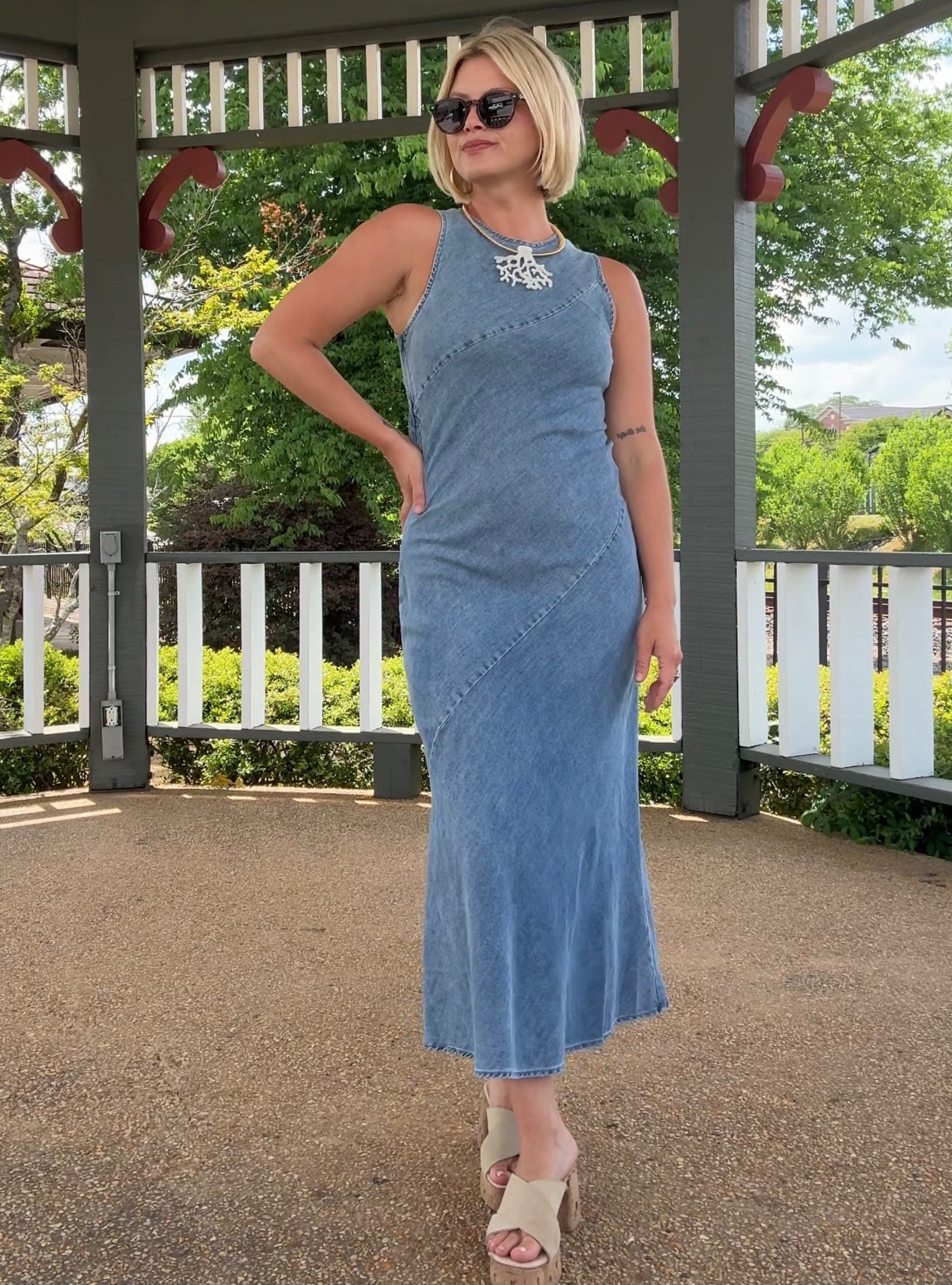 Denim Done Right Midi Dress