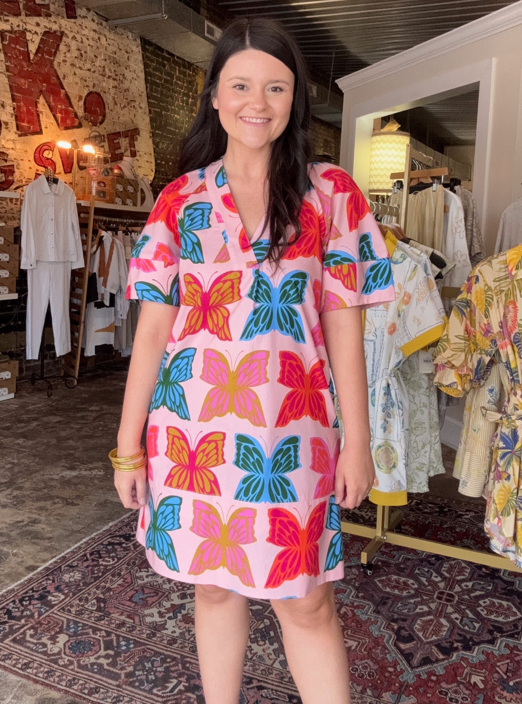 Uncle Frank Social Butterfly Shift Dress
