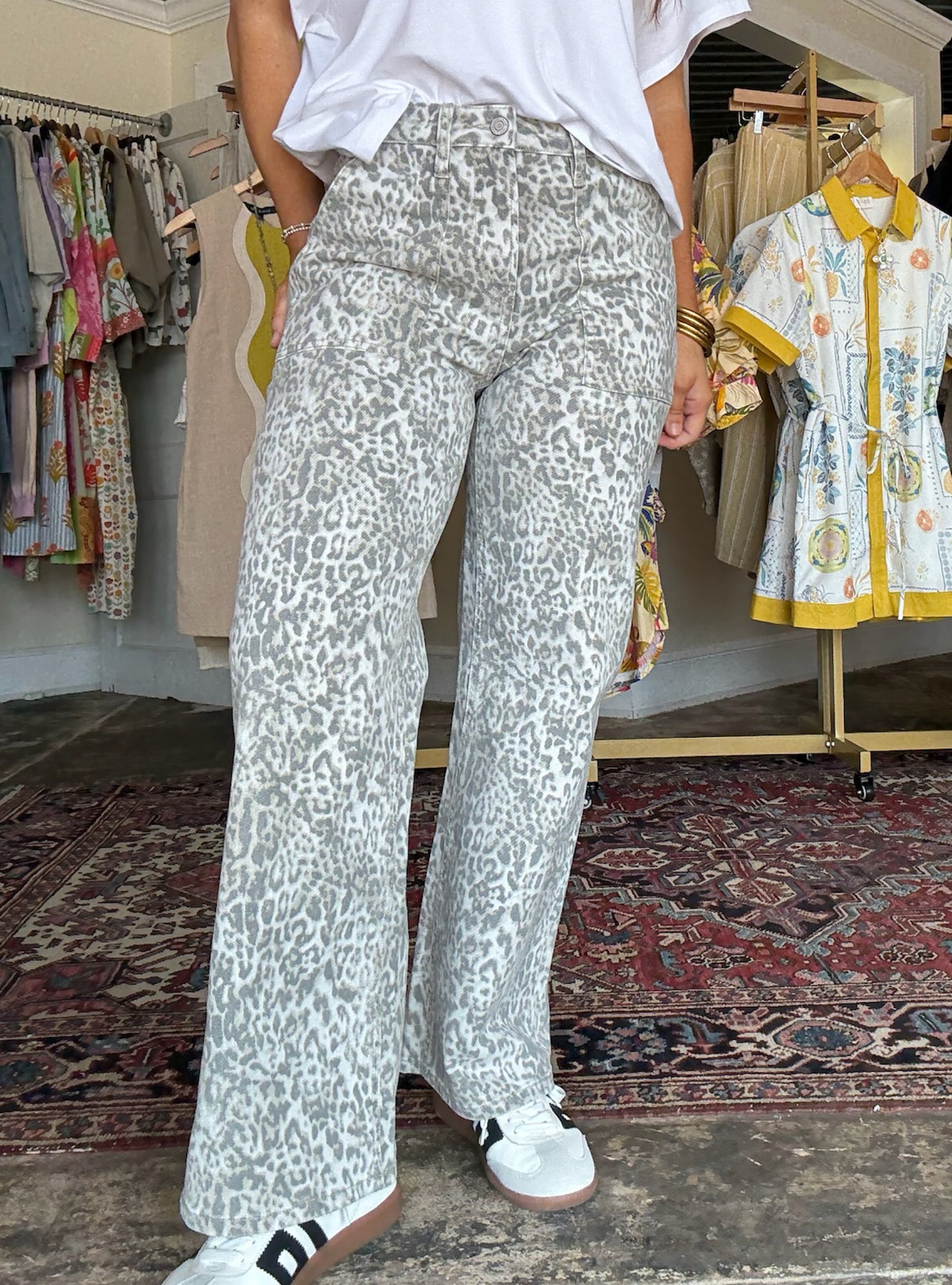 Vervet High Rise Leopard Jean