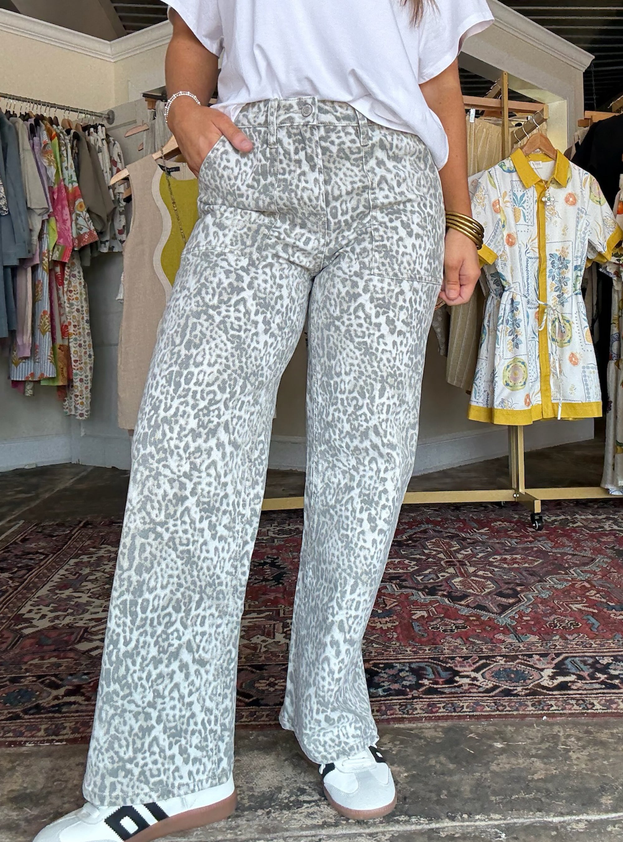 Vervet High Rise Leopard Jean