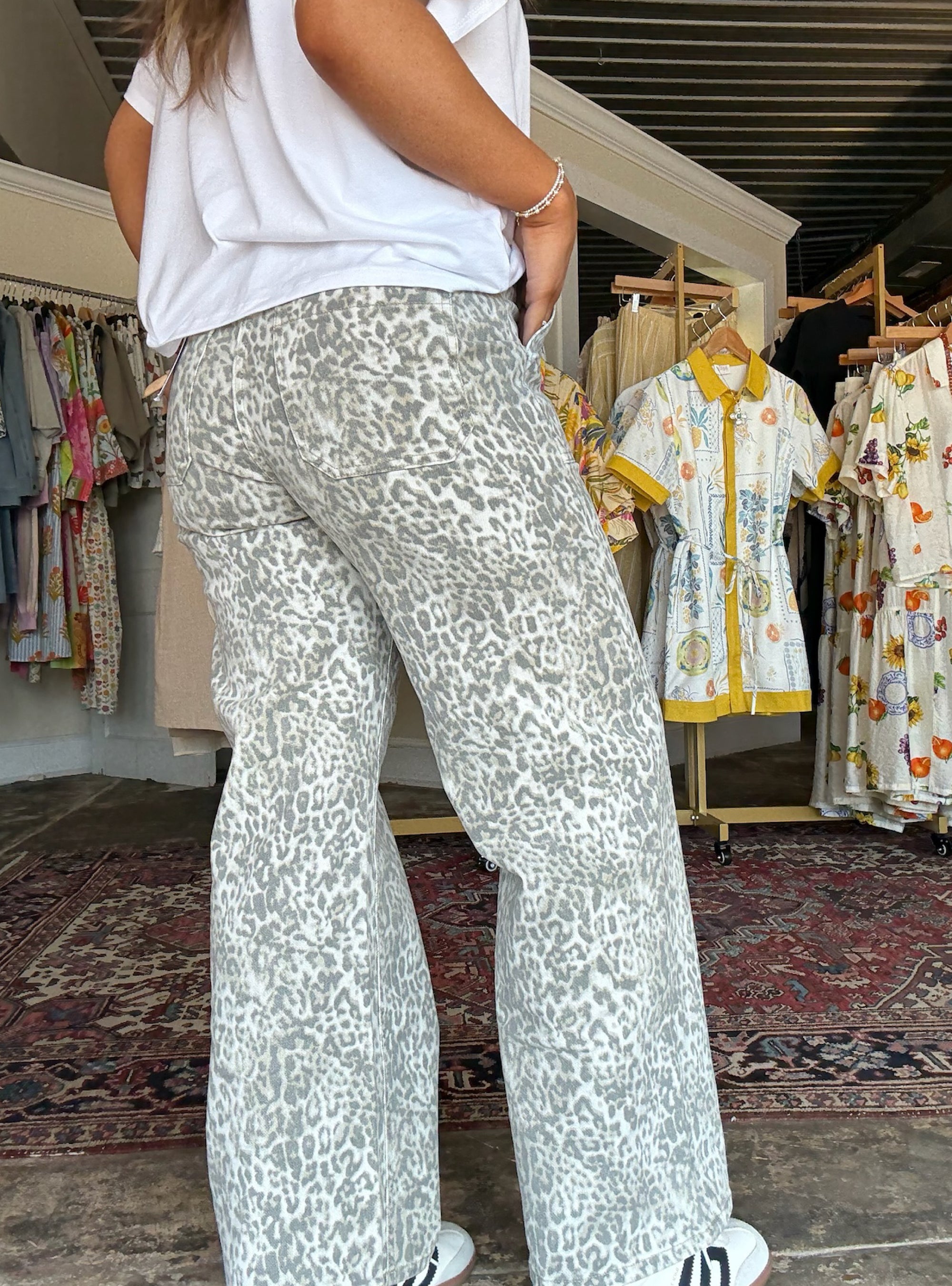 Vervet High Rise Leopard Jean